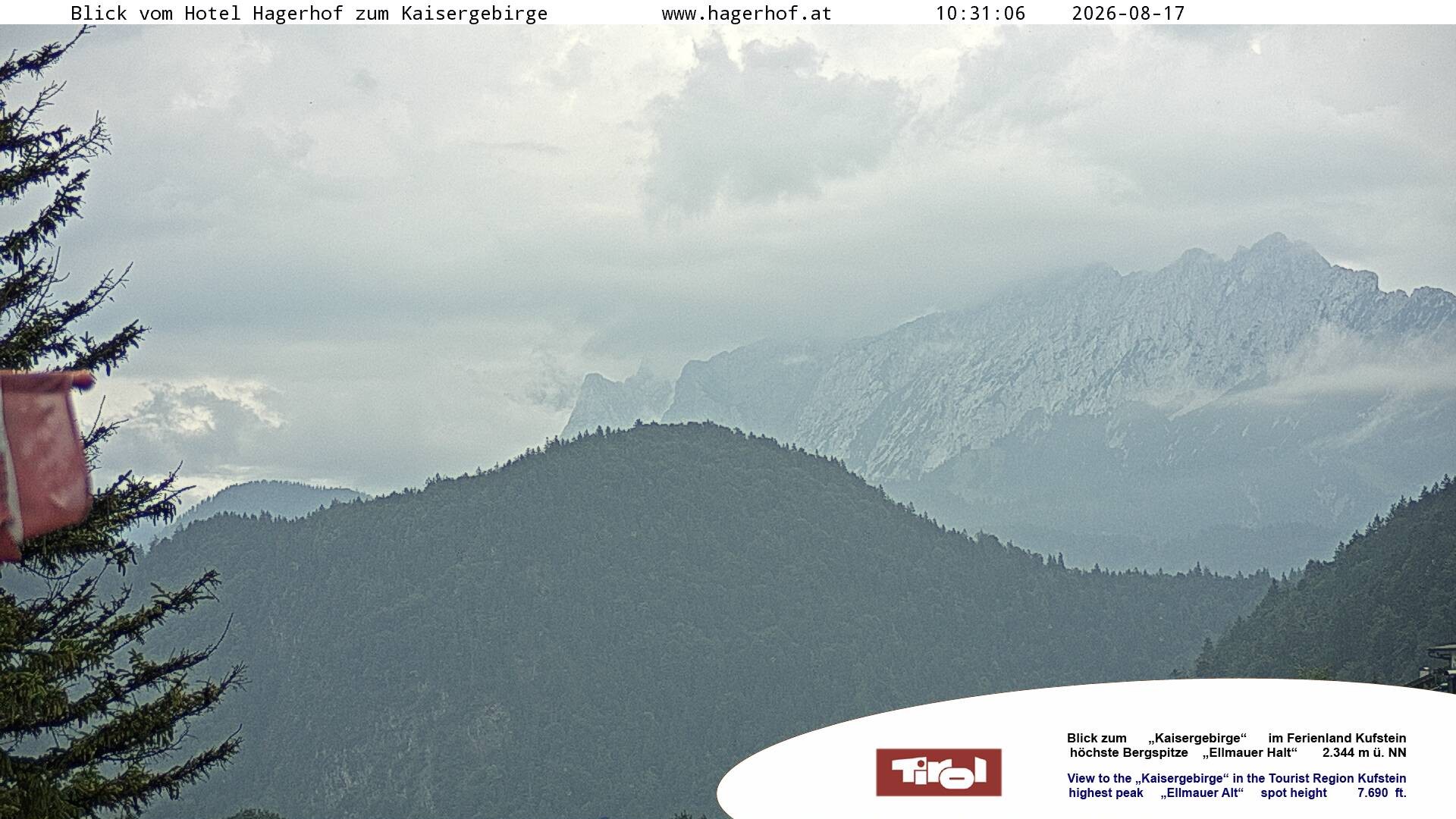 Archiv Foto Webcam Blick aufs Kaisergebirge