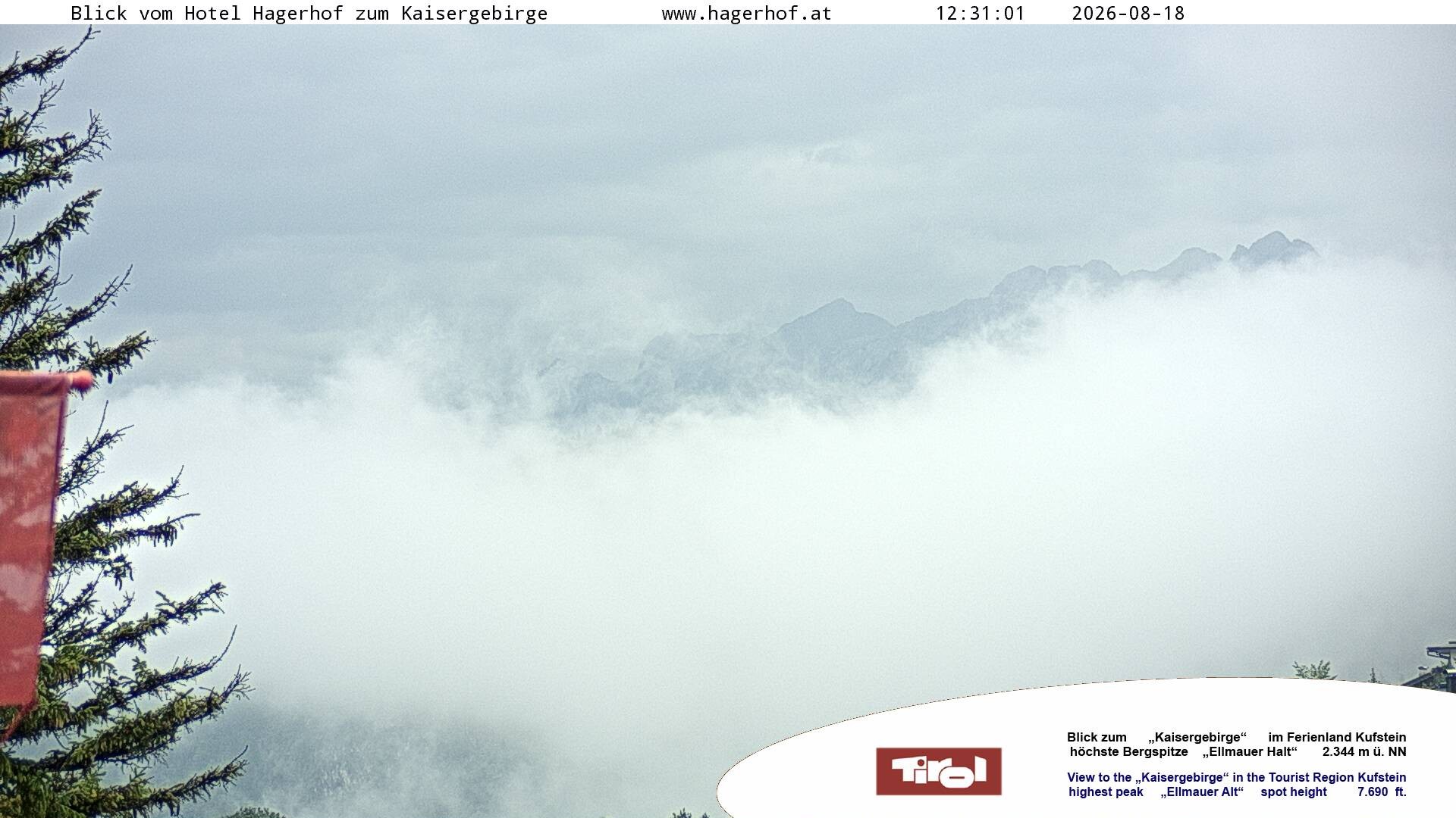 Archiv Foto Webcam Blick aufs Kaisergebirge