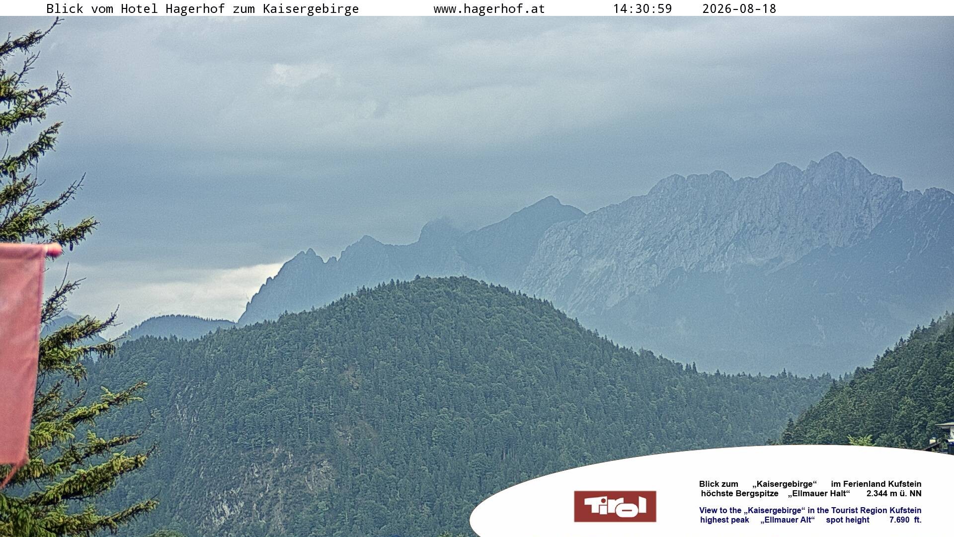 Archiv Foto Webcam Blick aufs Kaisergebirge