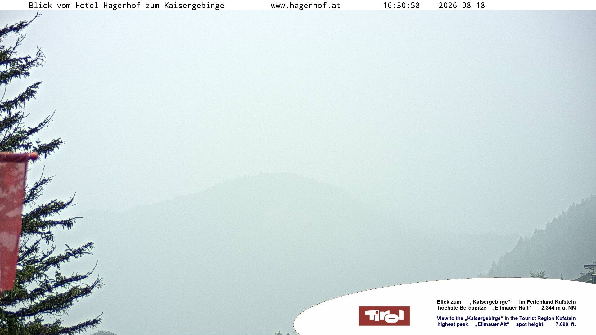 Archiv Foto Webcam Blick aufs Kaisergebirge