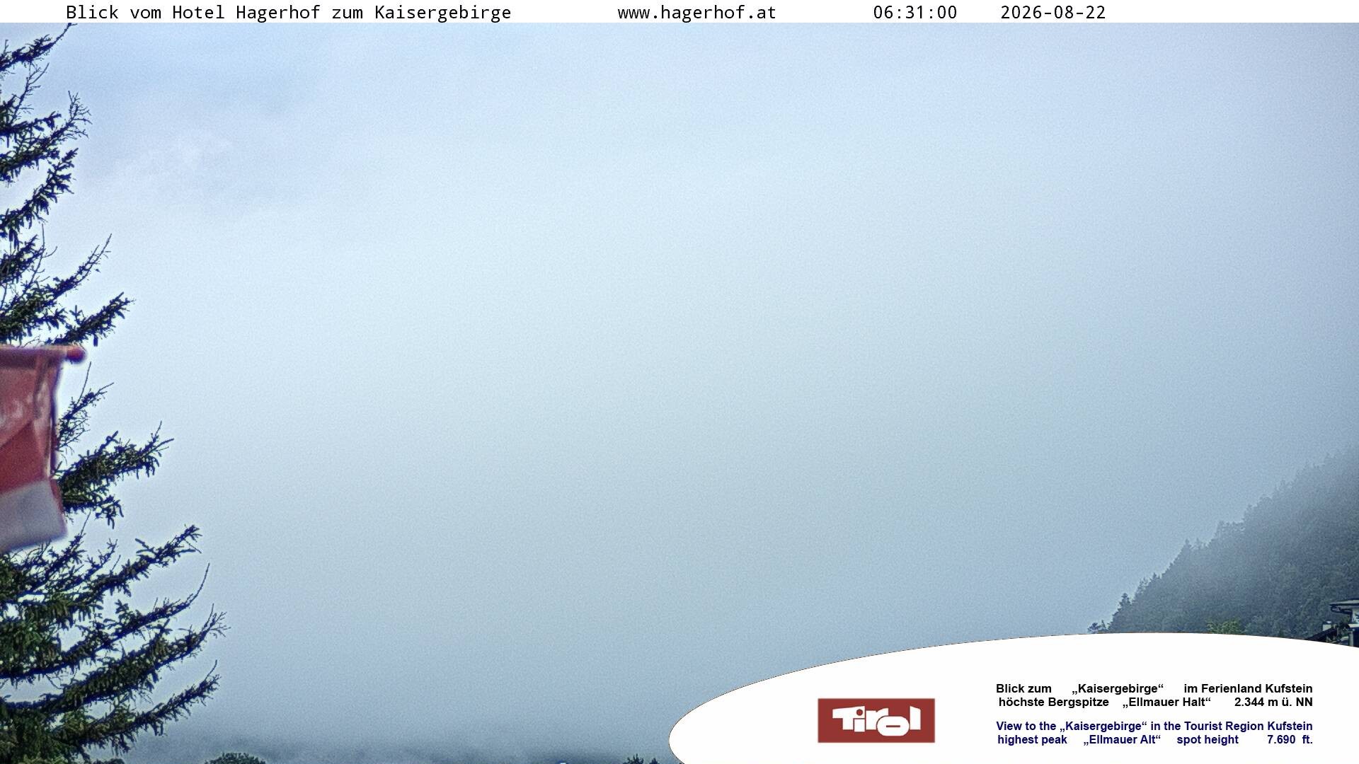 Archiv Foto Webcam Blick aufs Kaisergebirge