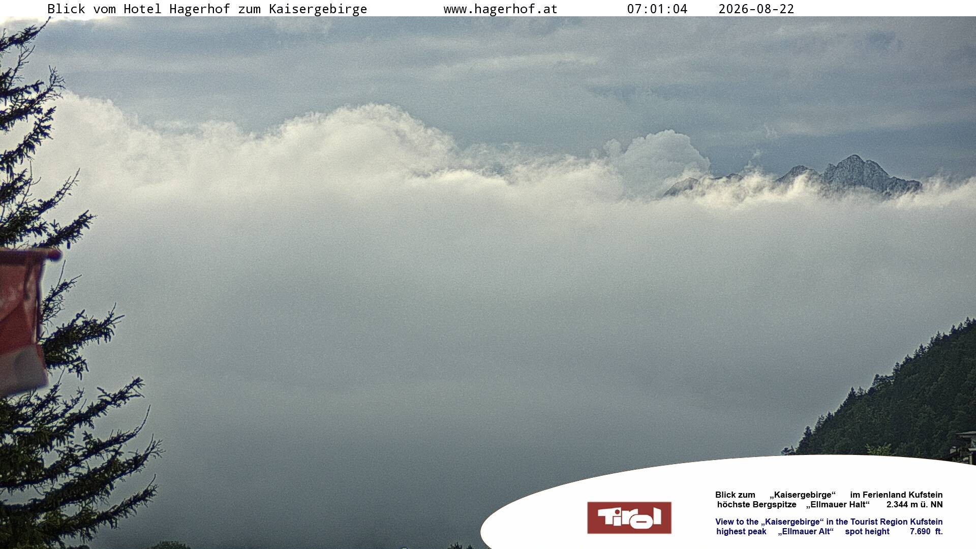 Archiv Foto Webcam Blick aufs Kaisergebirge
