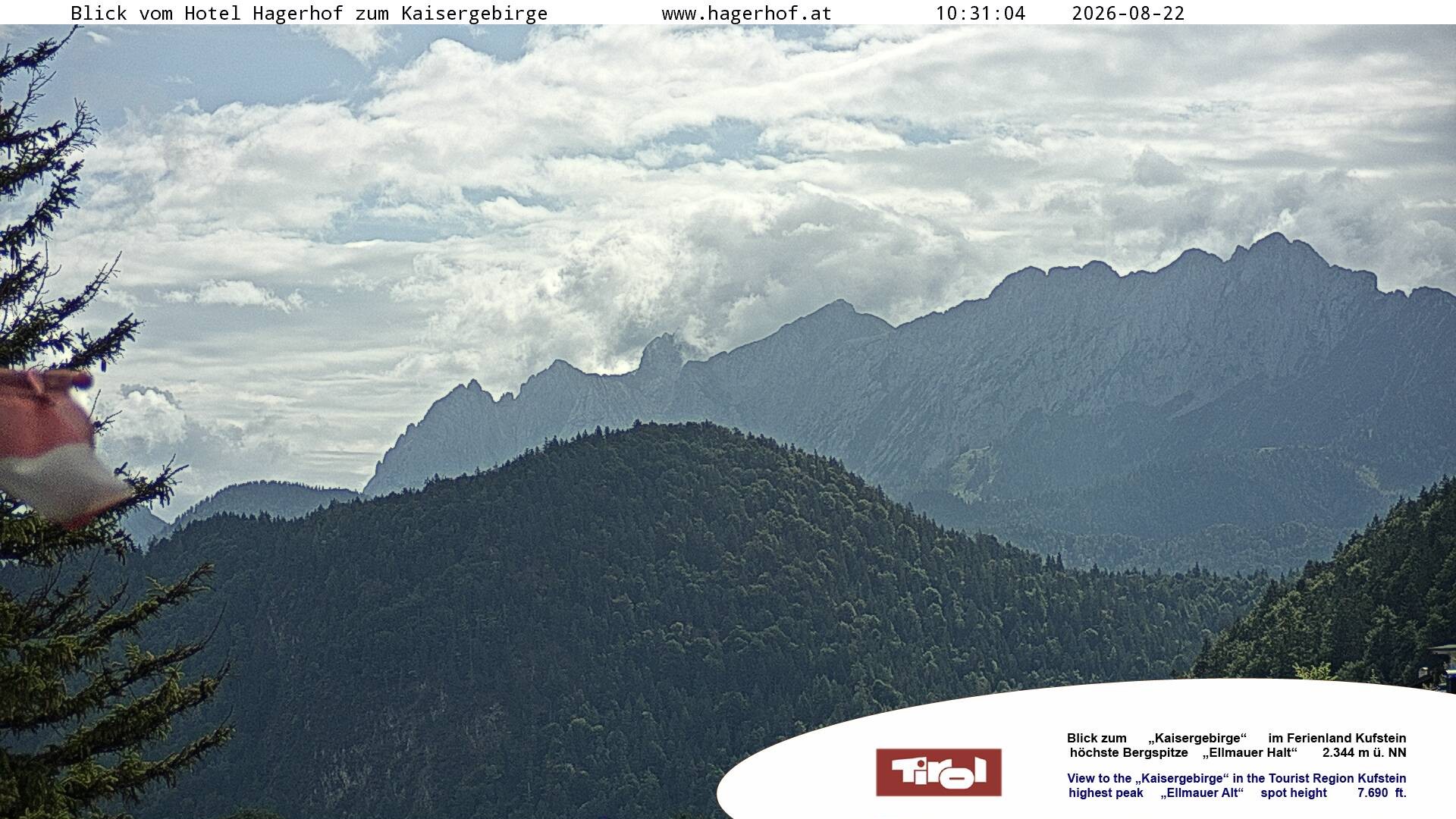 Archiv Foto Webcam Blick aufs Kaisergebirge