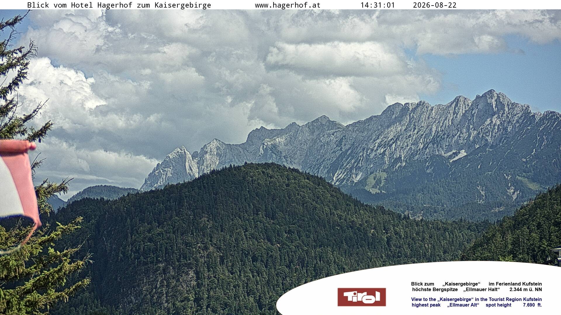 Archiv Foto Webcam Blick aufs Kaisergebirge