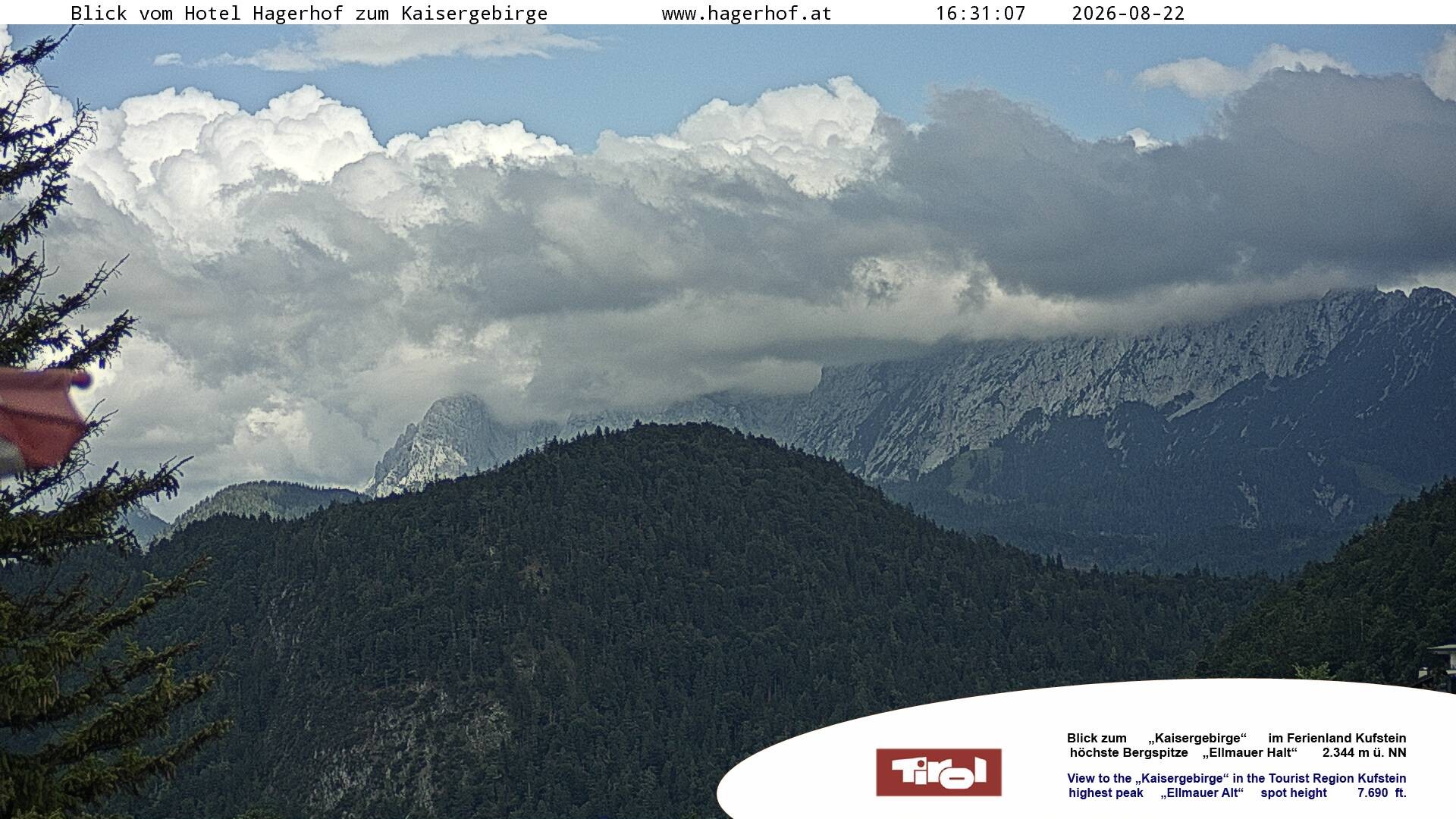Archiv Foto Webcam Blick aufs Kaisergebirge