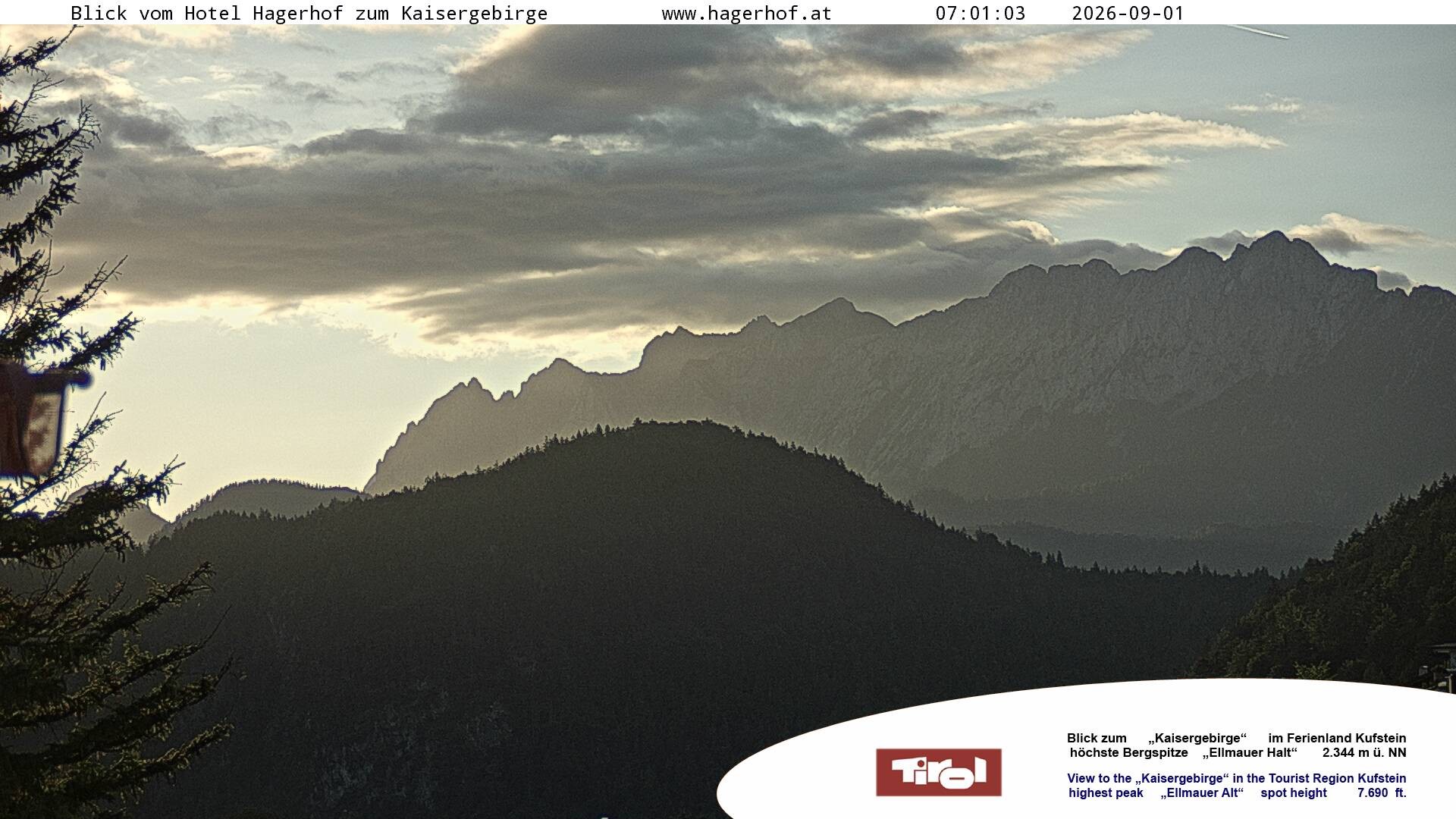 Archiv Foto Webcam Blick aufs Kaisergebirge
