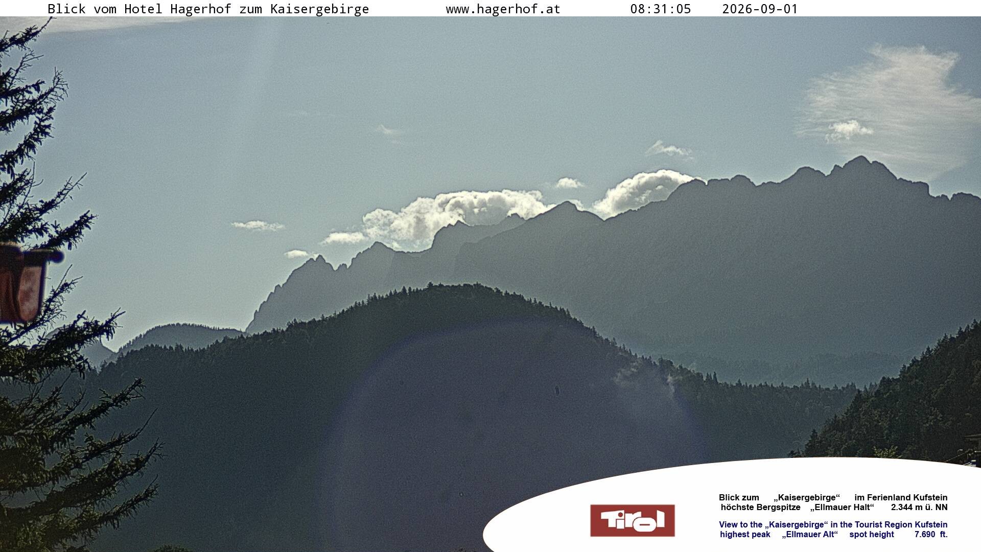 Archiv Foto Webcam Blick aufs Kaisergebirge