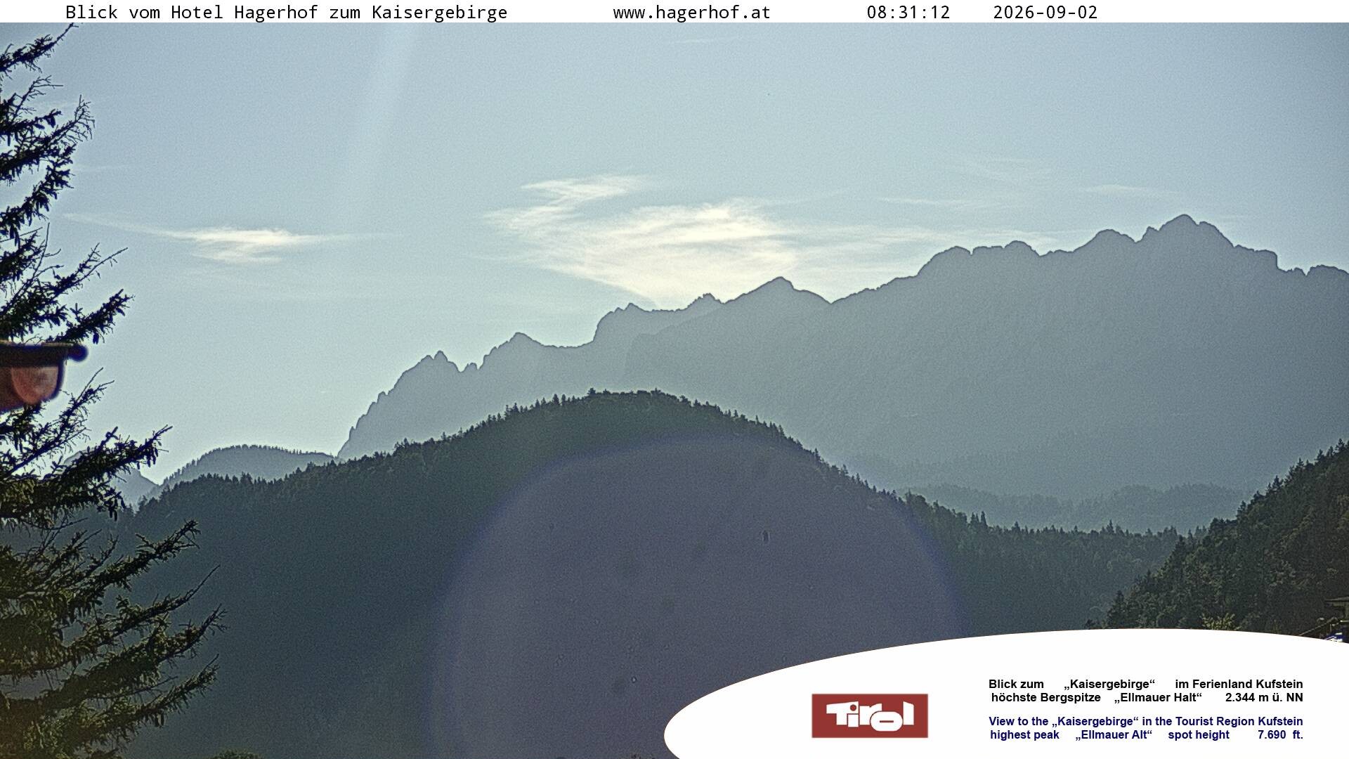 Archived image Webcam View to Kaisergebirge