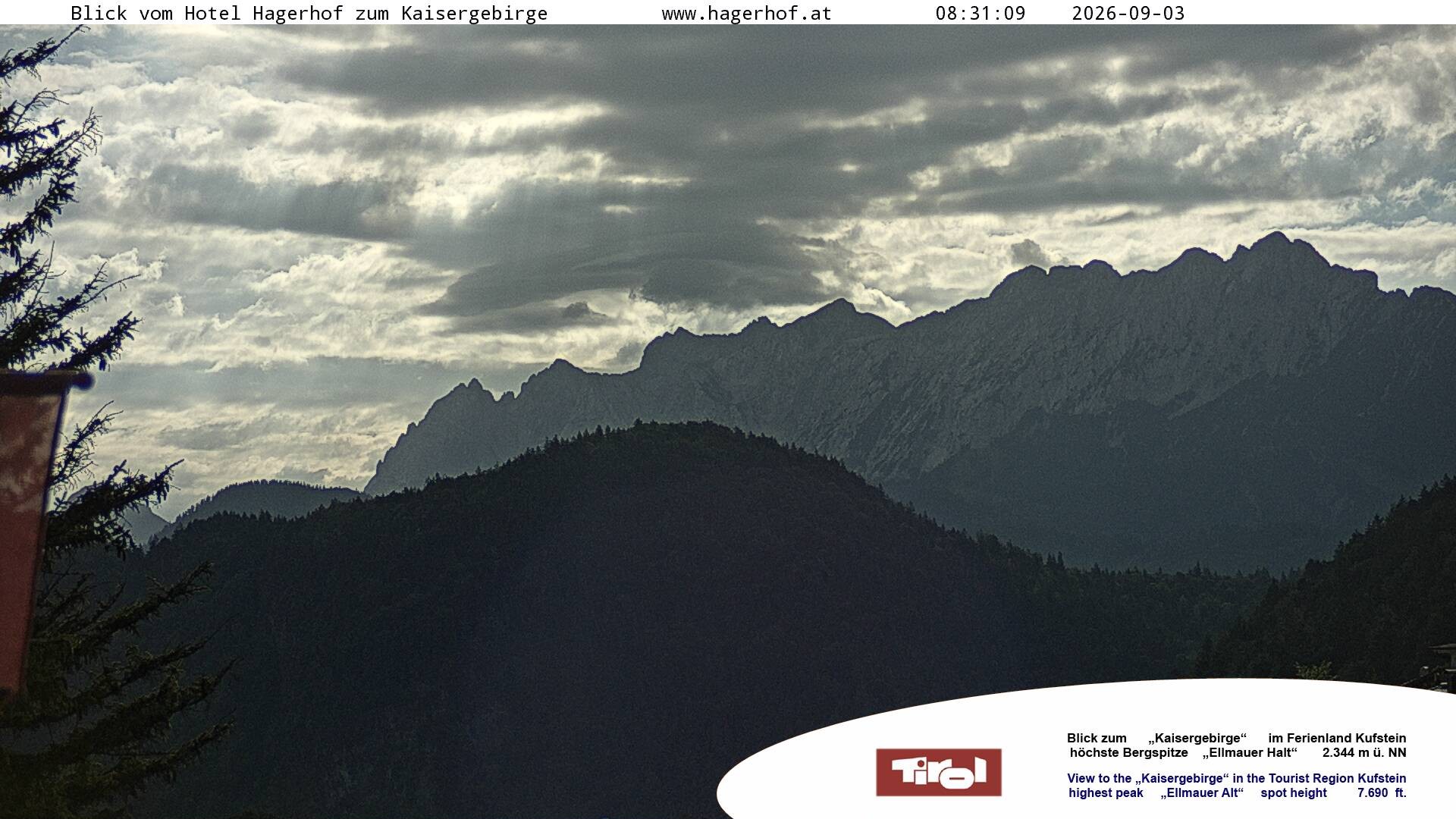 Archiv Foto Webcam Blick aufs Kaisergebirge