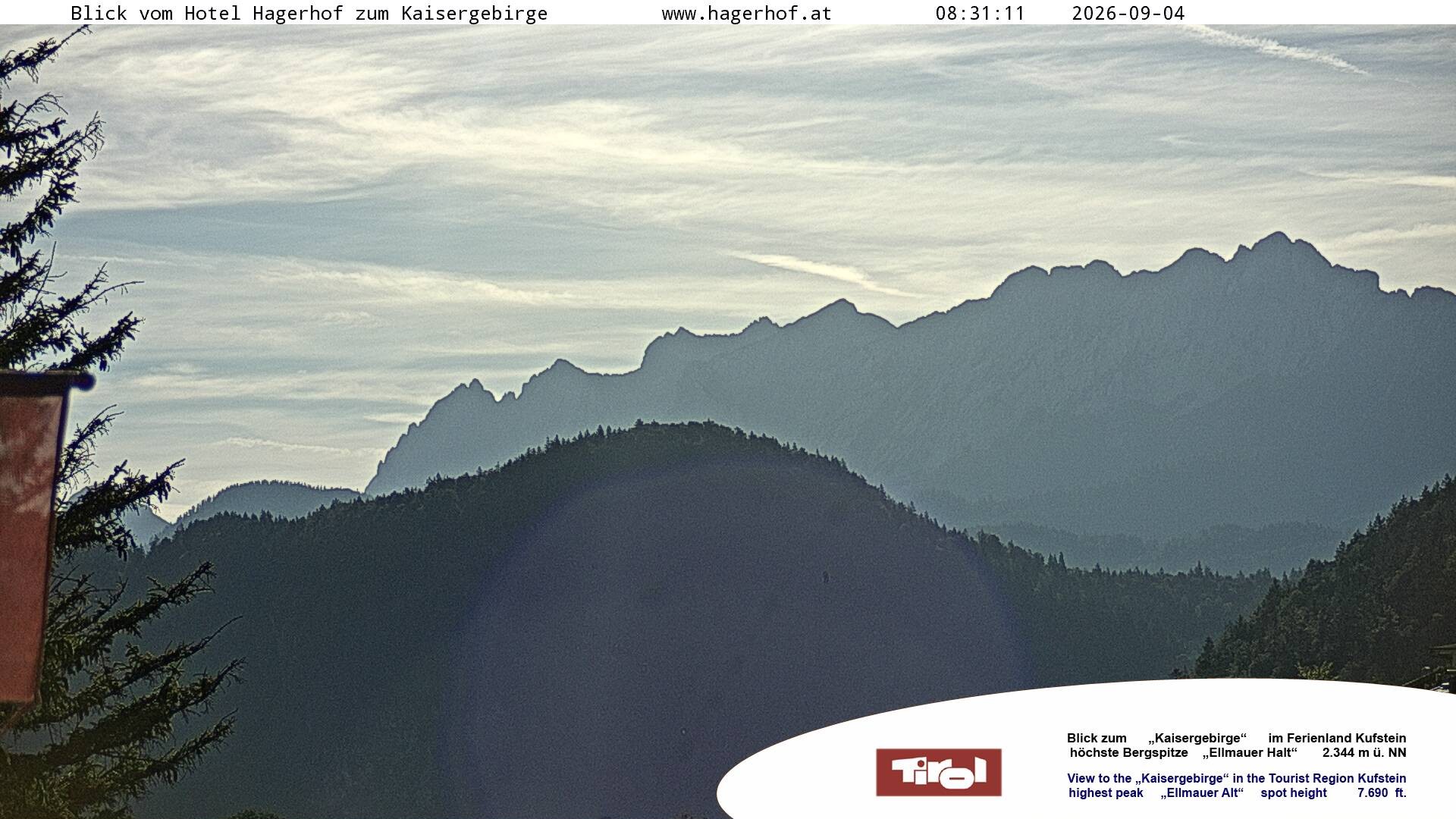 Archiv Foto Webcam Blick aufs Kaisergebirge