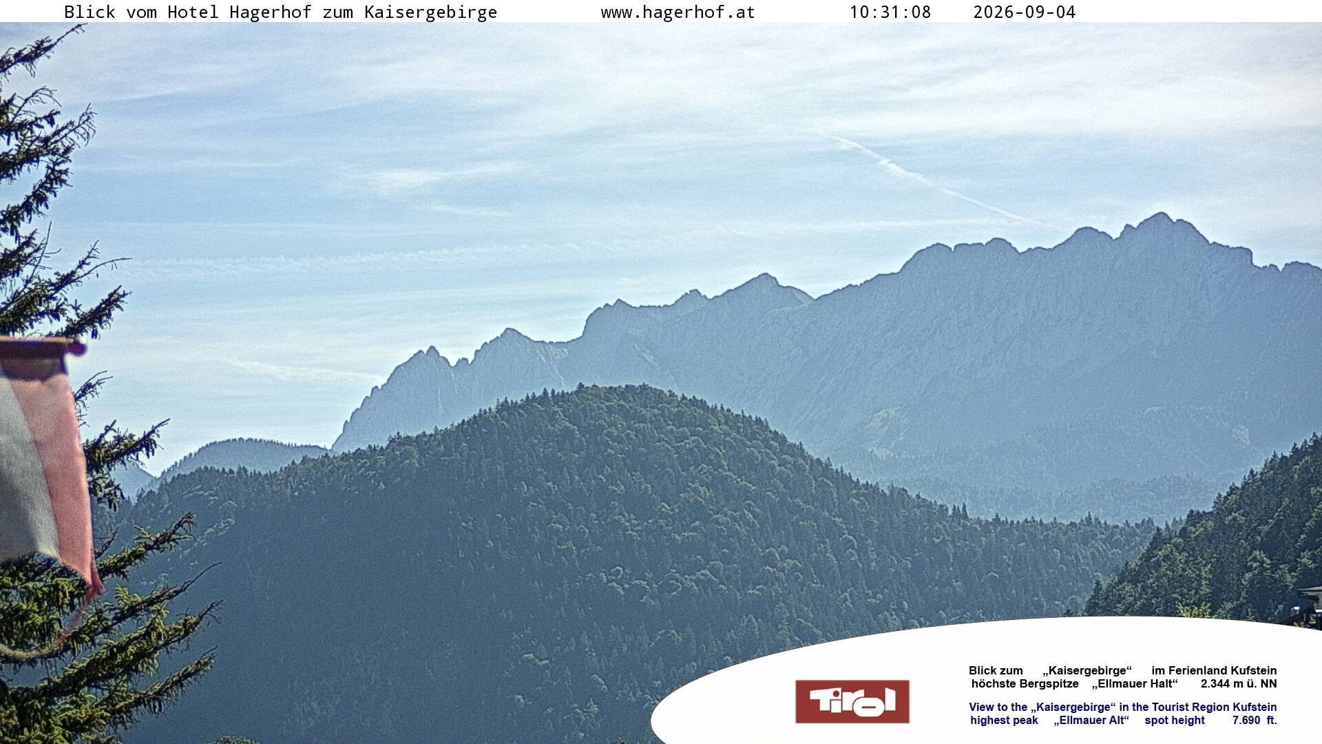 Archiv Foto Webcam Blick aufs Kaisergebirge