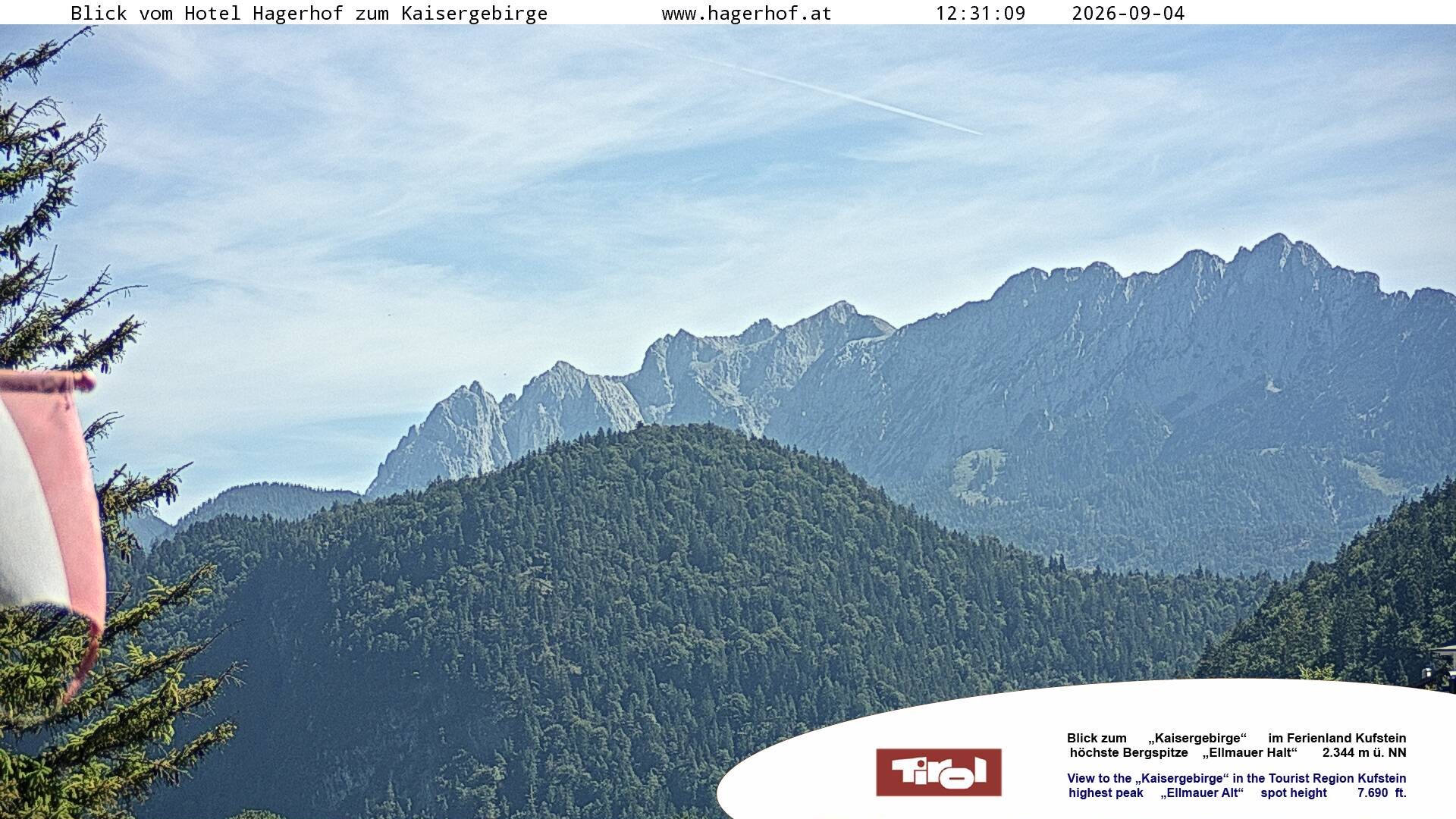 Archiv Foto Webcam Blick aufs Kaisergebirge