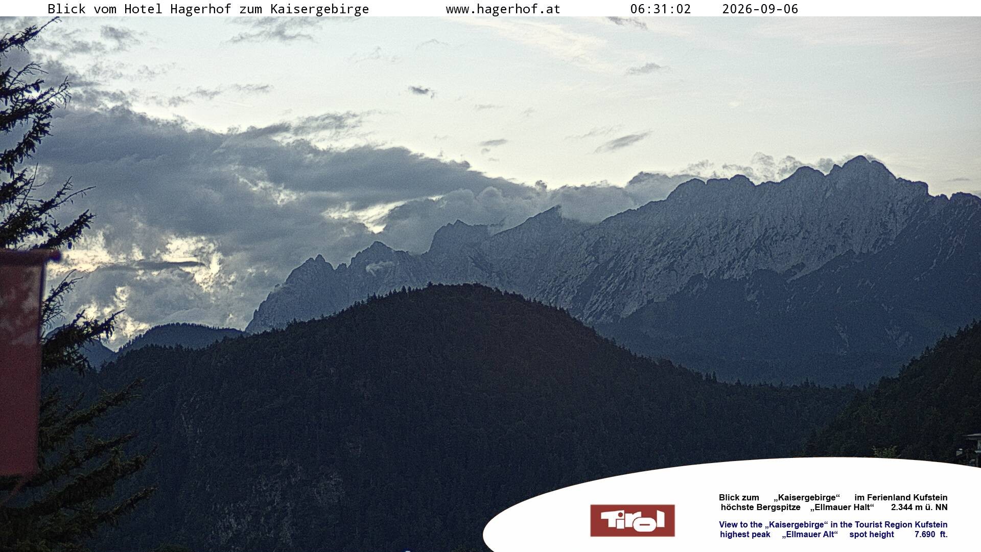 Archiv Foto Webcam Blick aufs Kaisergebirge