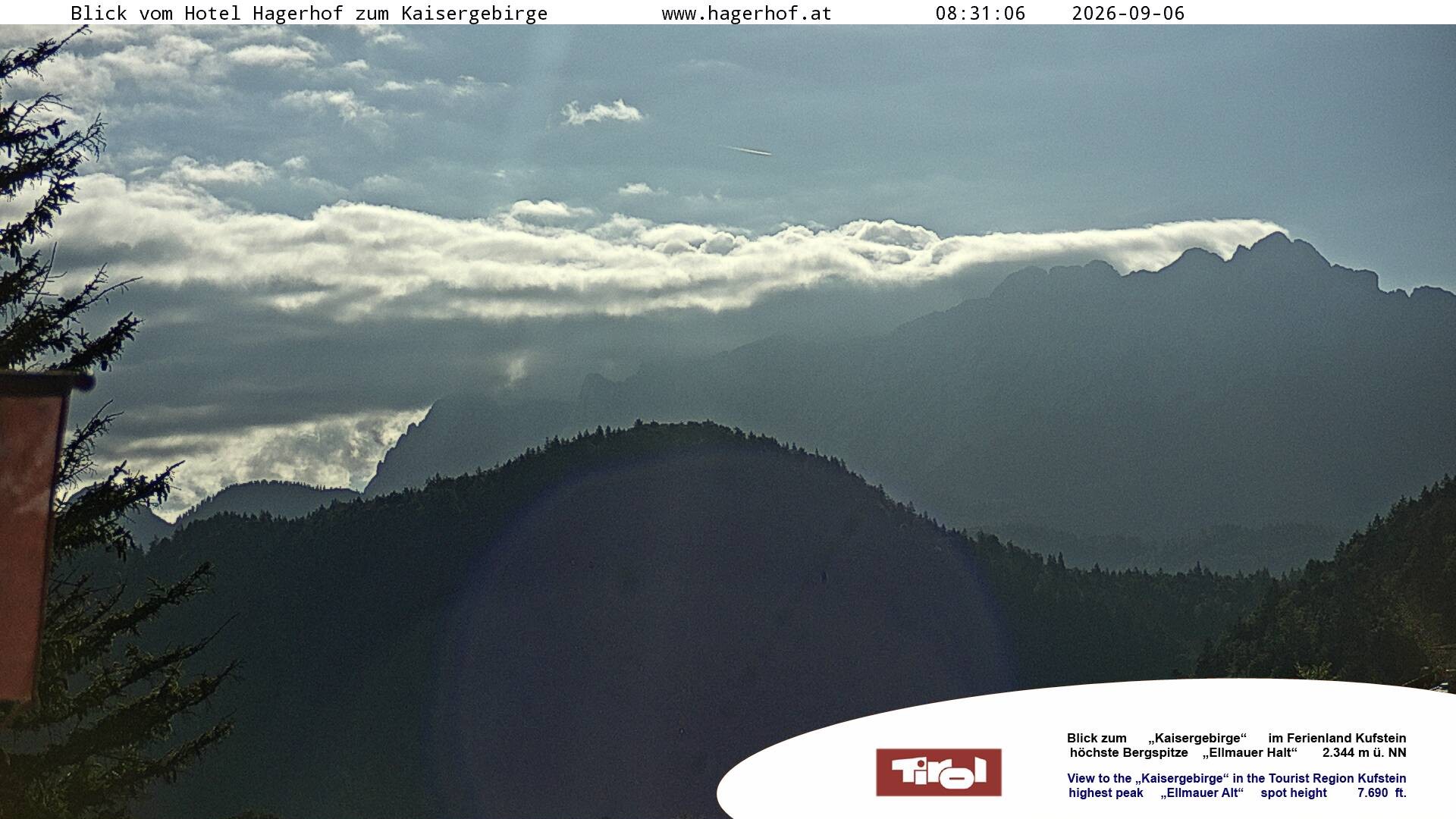 Archiv Foto Webcam Blick aufs Kaisergebirge