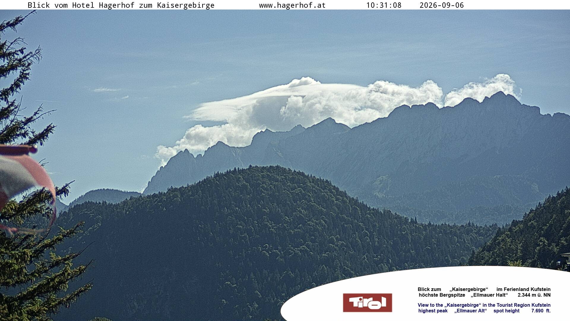 Archiv Foto Webcam Blick aufs Kaisergebirge