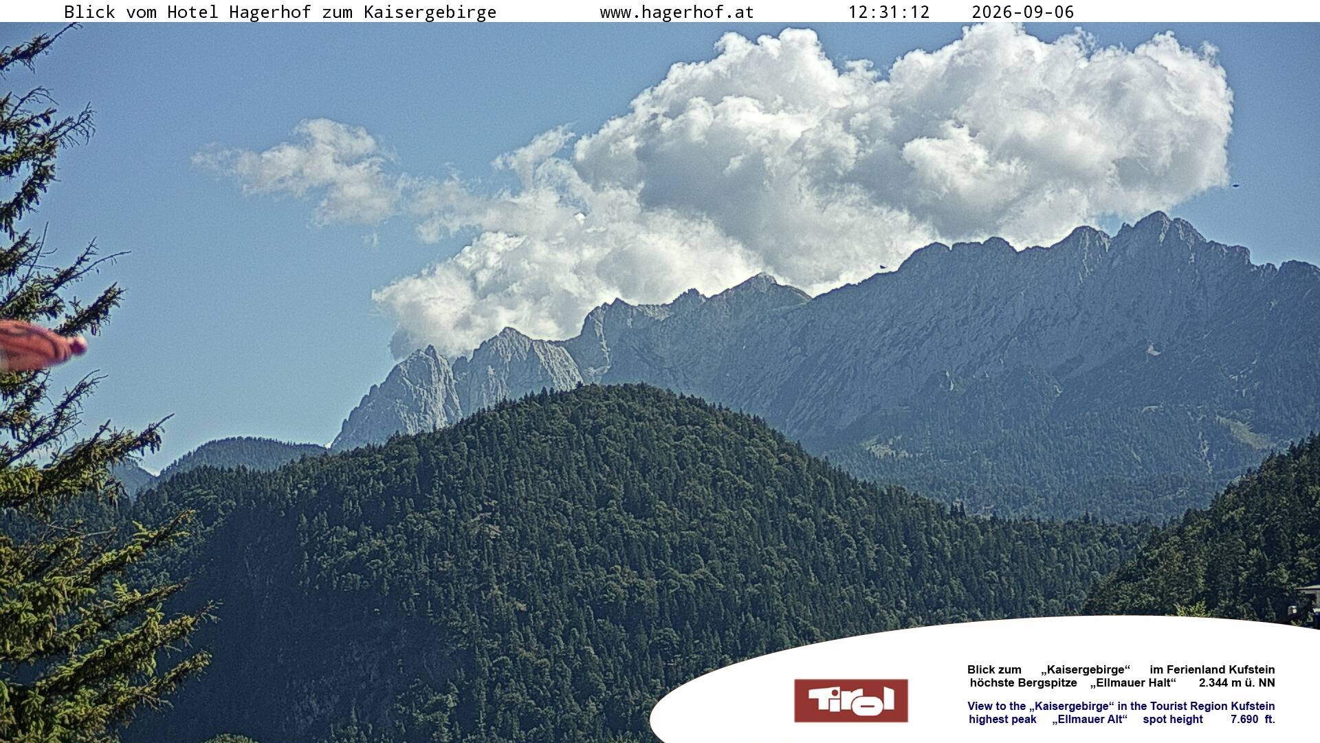 Archiv Foto Webcam Blick aufs Kaisergebirge