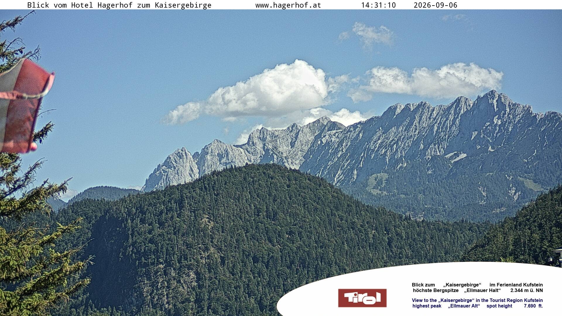 Archiv Foto Webcam Blick aufs Kaisergebirge