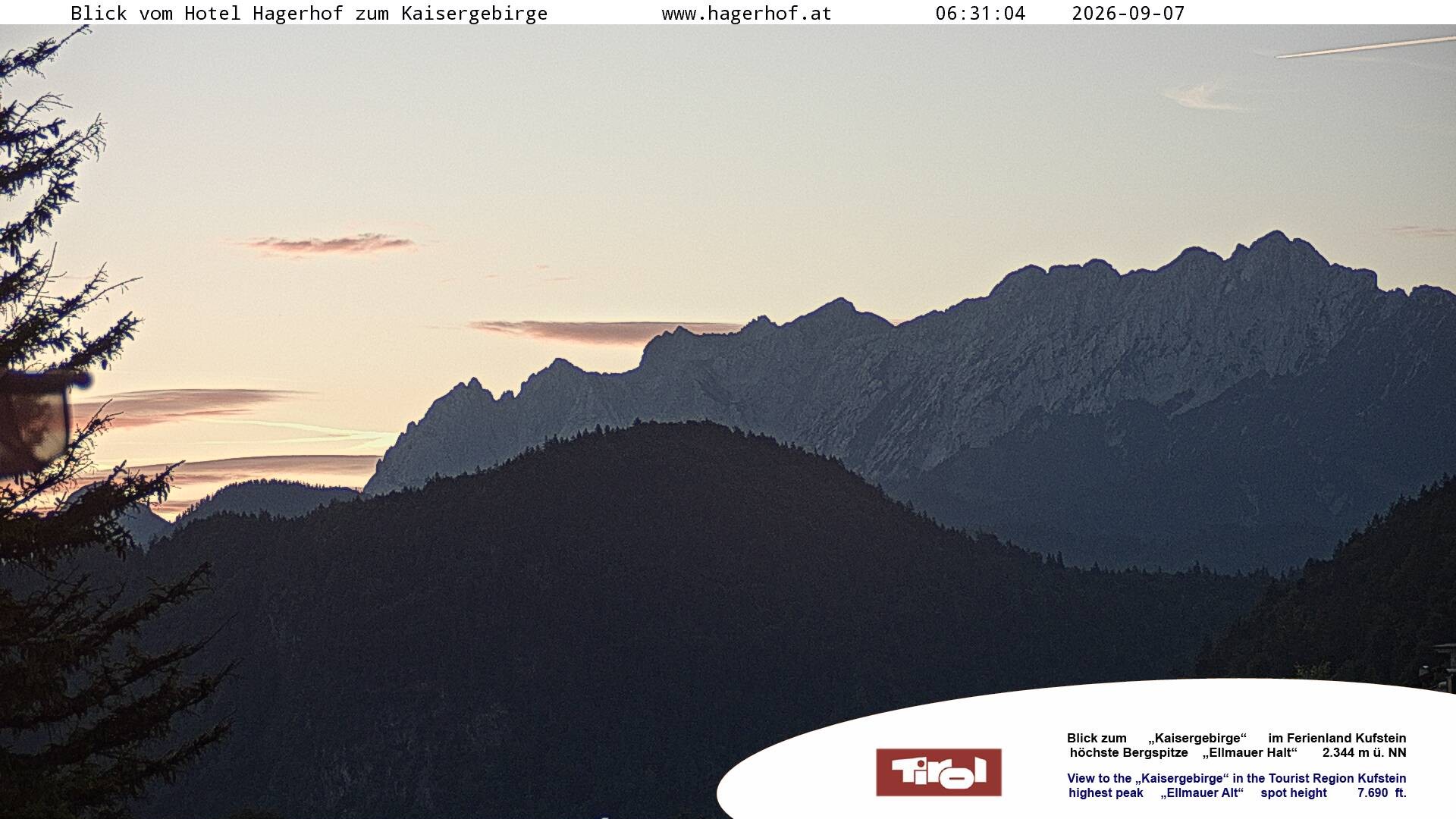 Archiv Foto Webcam Blick aufs Kaisergebirge