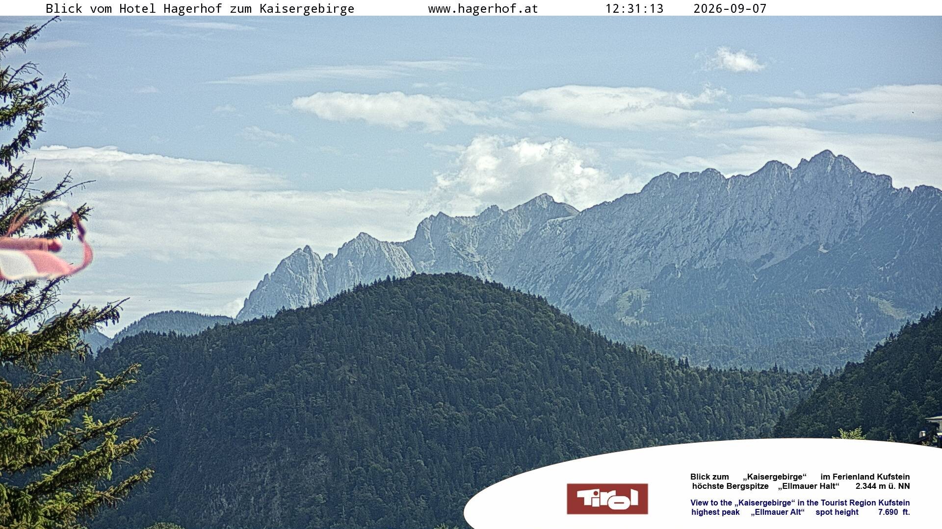 Archiv Foto Webcam Blick aufs Kaisergebirge