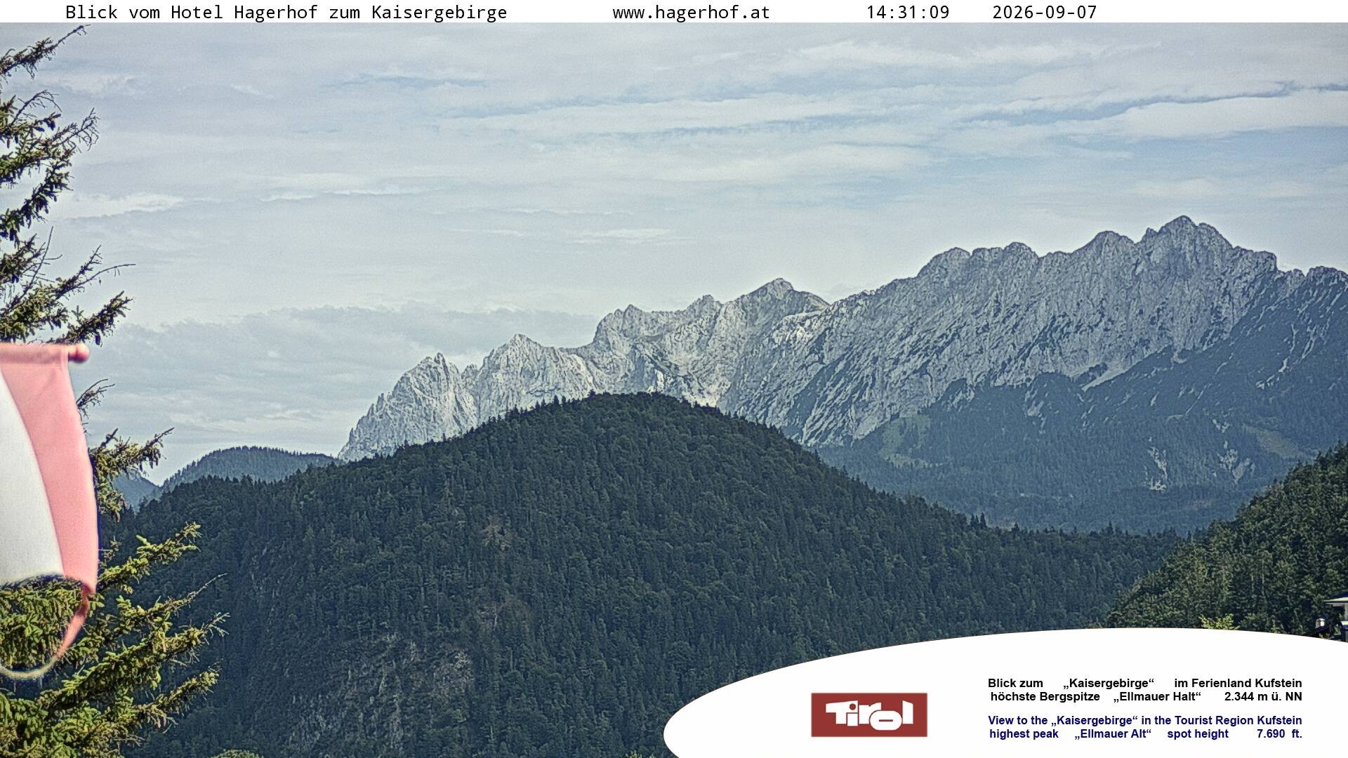 Archived image Webcam View to Kaisergebirge