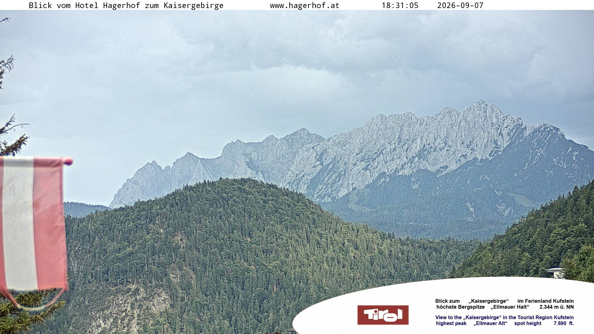 Archiv Foto Webcam Blick aufs Kaisergebirge