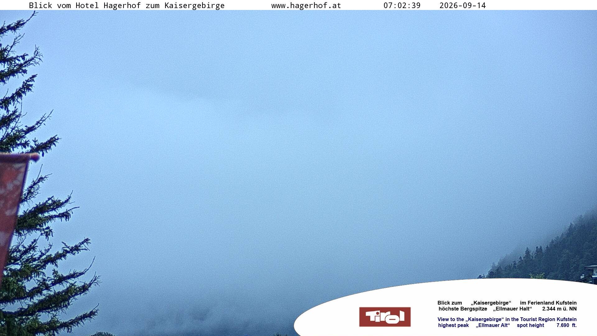 Archiv Foto Webcam Blick aufs Kaisergebirge