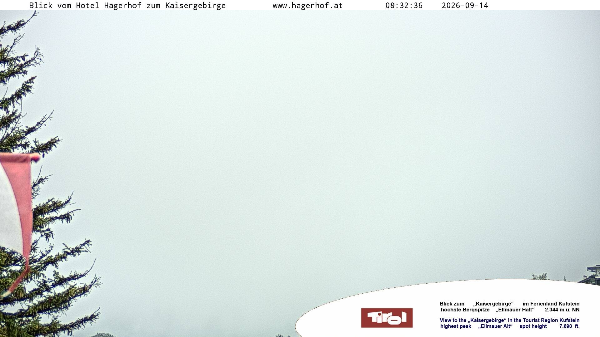 Archiv Foto Webcam Blick aufs Kaisergebirge