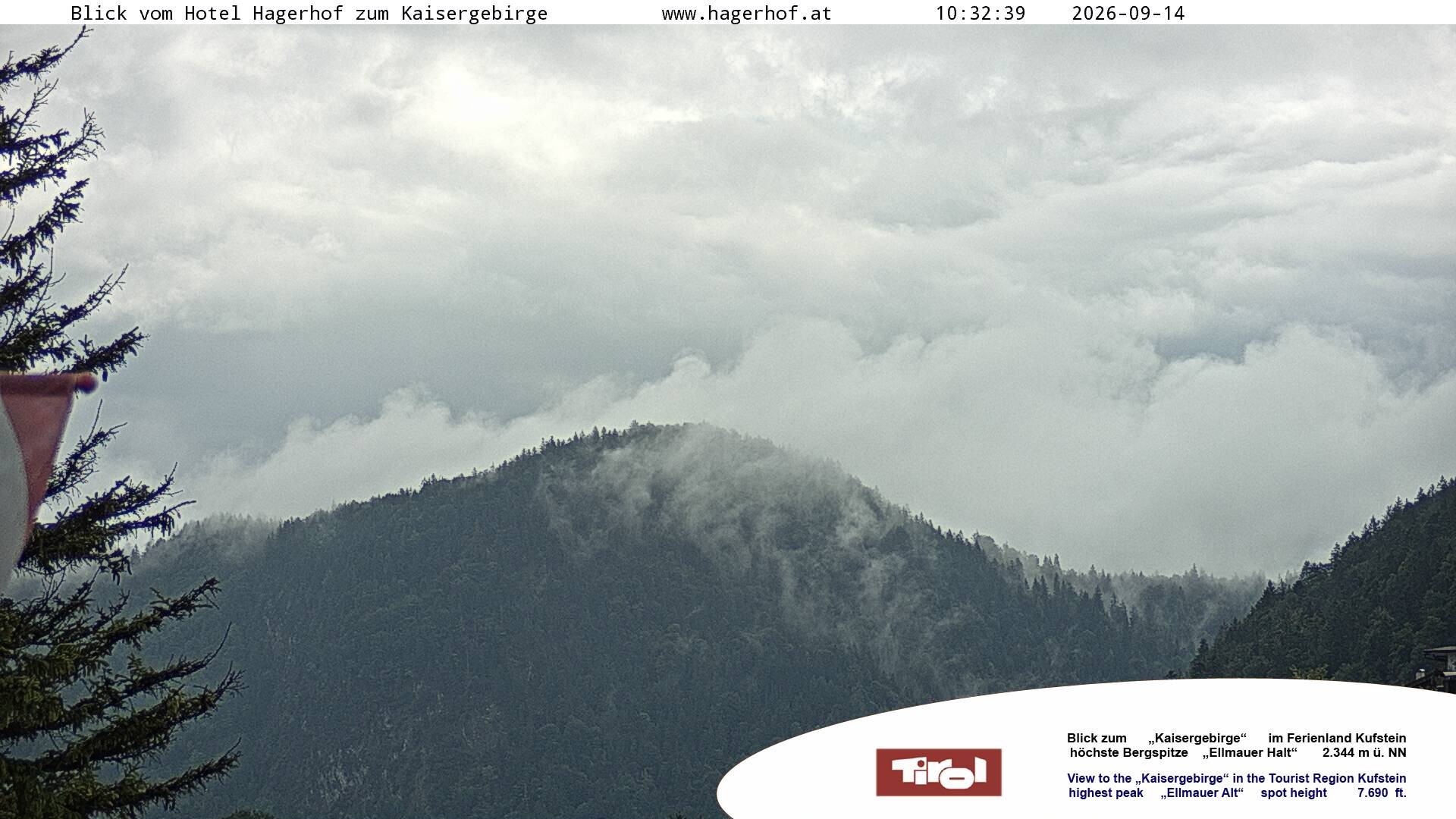 Archiv Foto Webcam Blick aufs Kaisergebirge