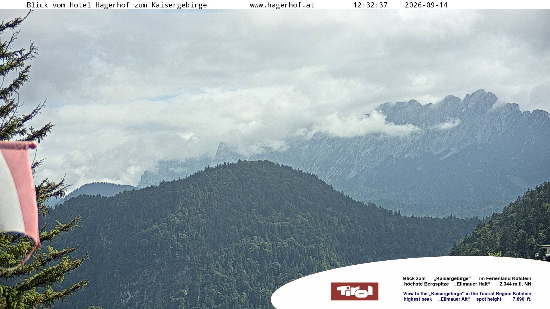 Archiv Foto Webcam Blick aufs Kaisergebirge