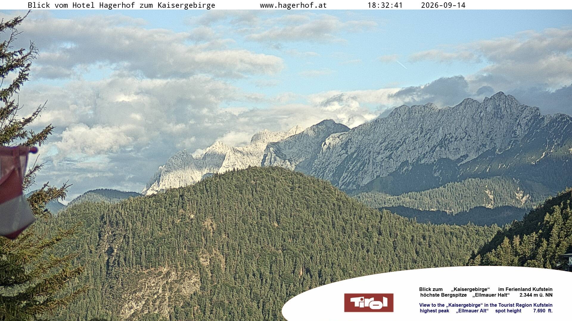 Archiv Foto Webcam Blick aufs Kaisergebirge