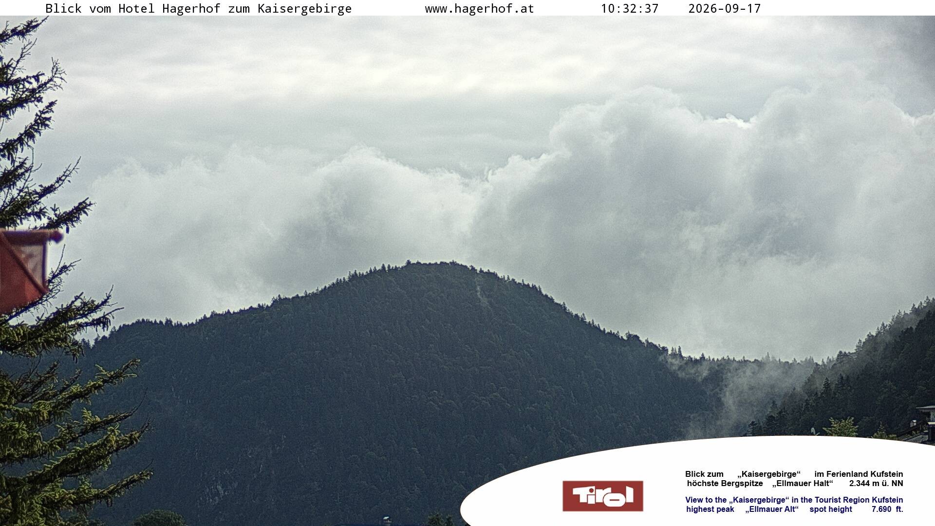 Archiv Foto Webcam Blick aufs Kaisergebirge