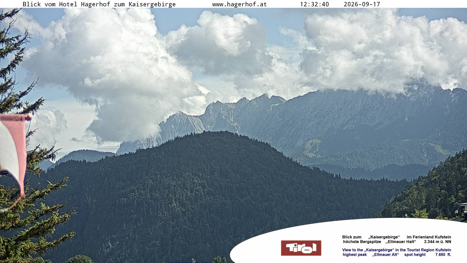 Archiv Foto Webcam Blick aufs Kaisergebirge