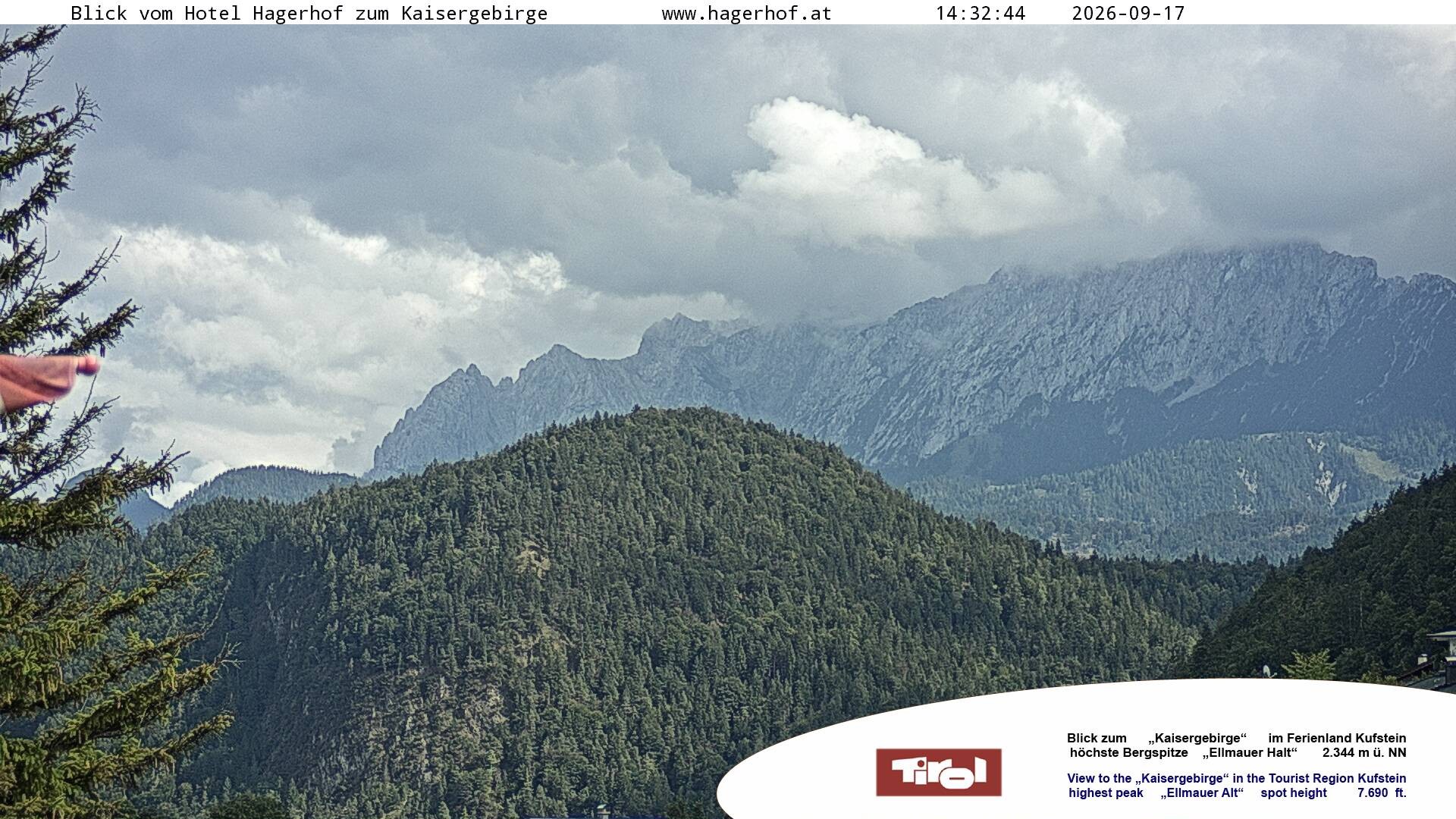 Archiv Foto Webcam Blick aufs Kaisergebirge