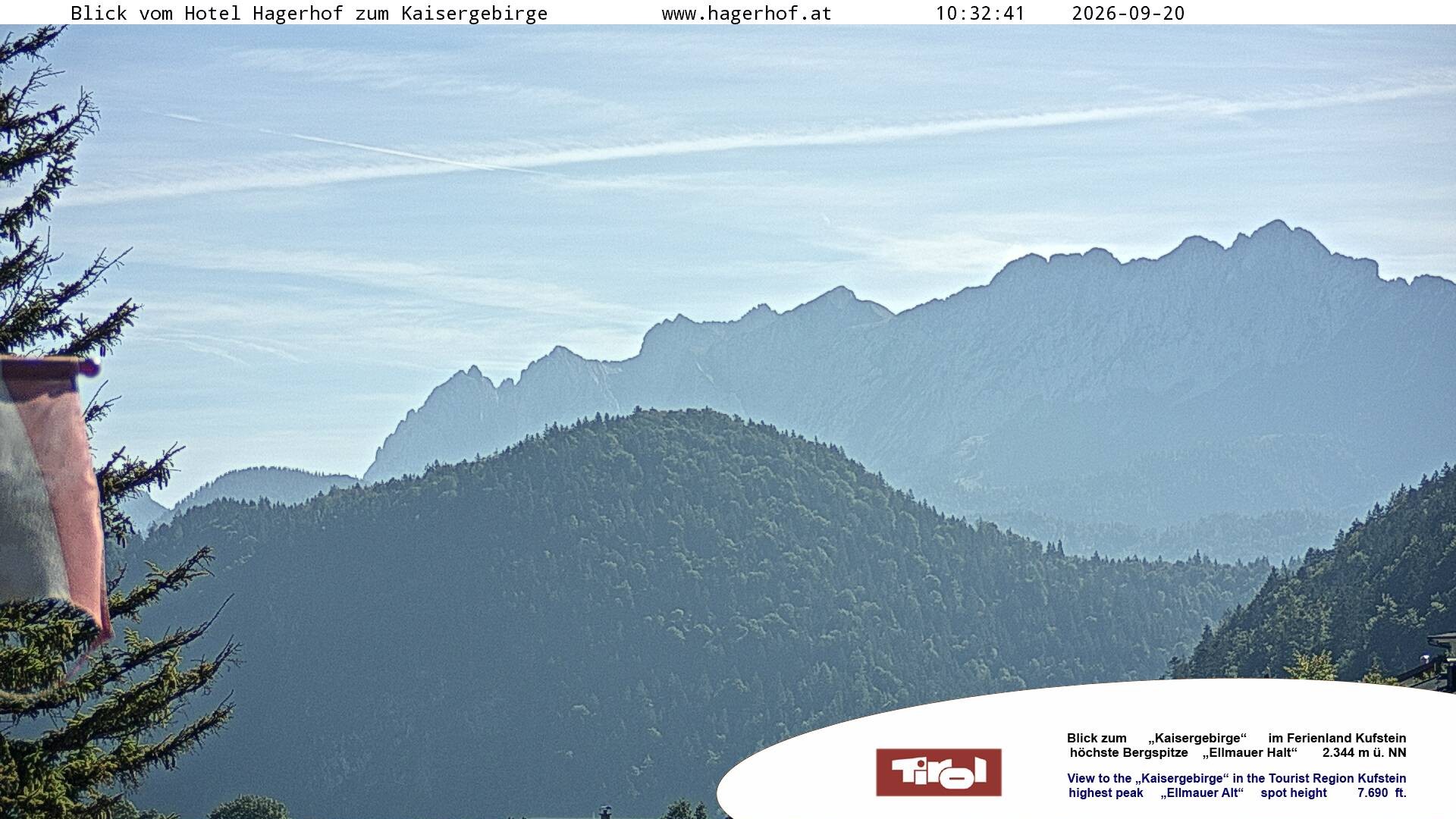 Archived image Webcam View to Kaisergebirge