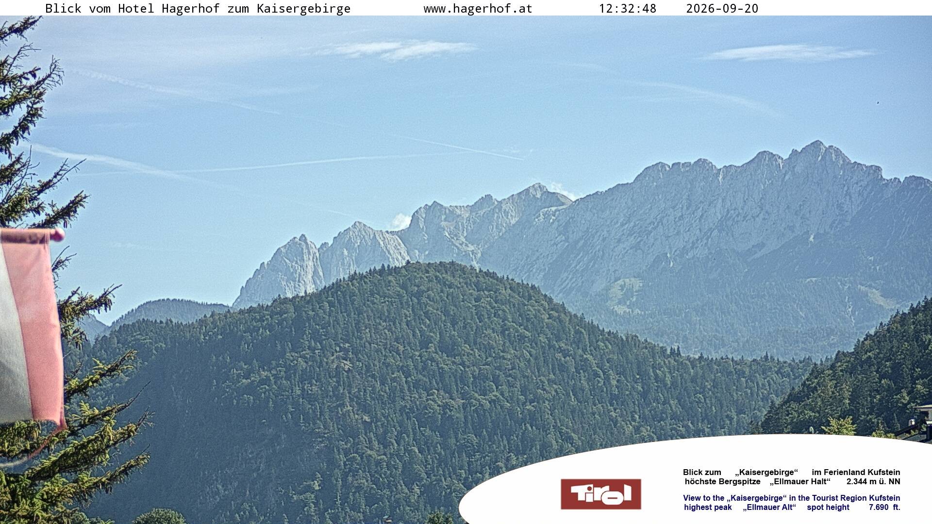 Archived image Webcam View to Kaisergebirge