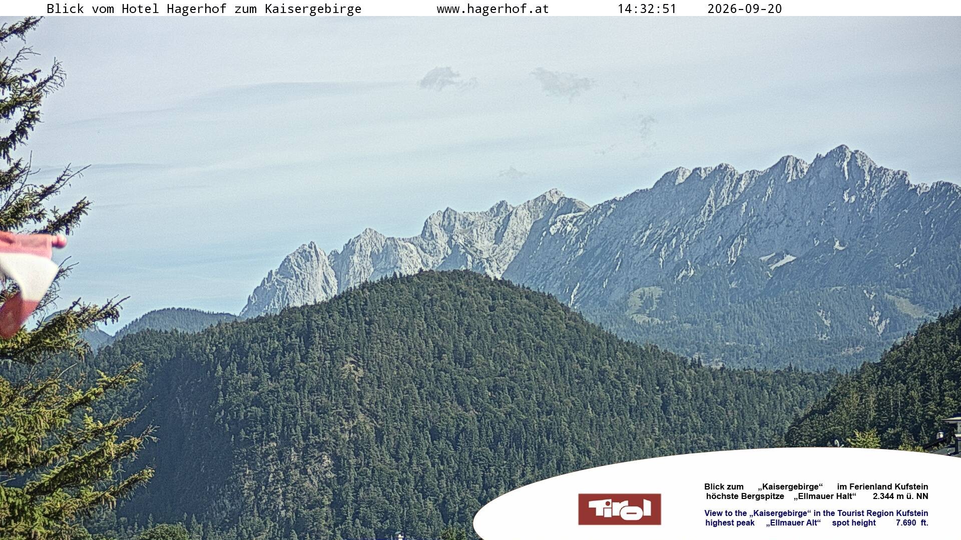 Archived image Webcam View to Kaisergebirge