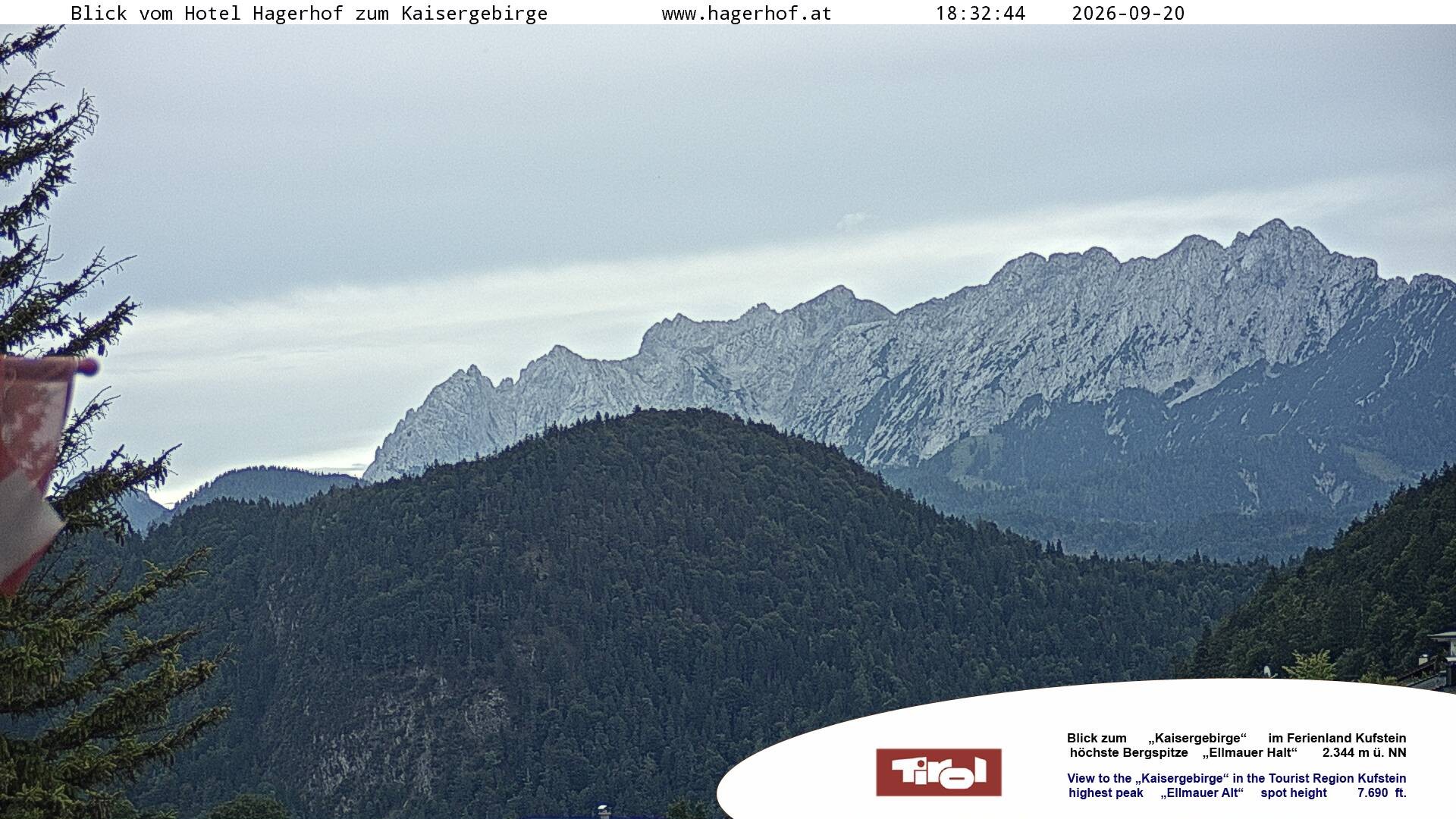 Archived image Webcam View to Kaisergebirge