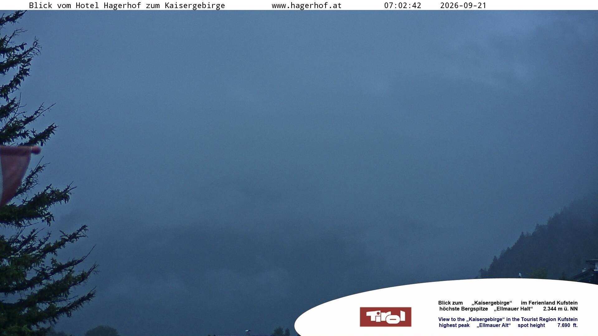 Archiv Foto Webcam Blick aufs Kaisergebirge