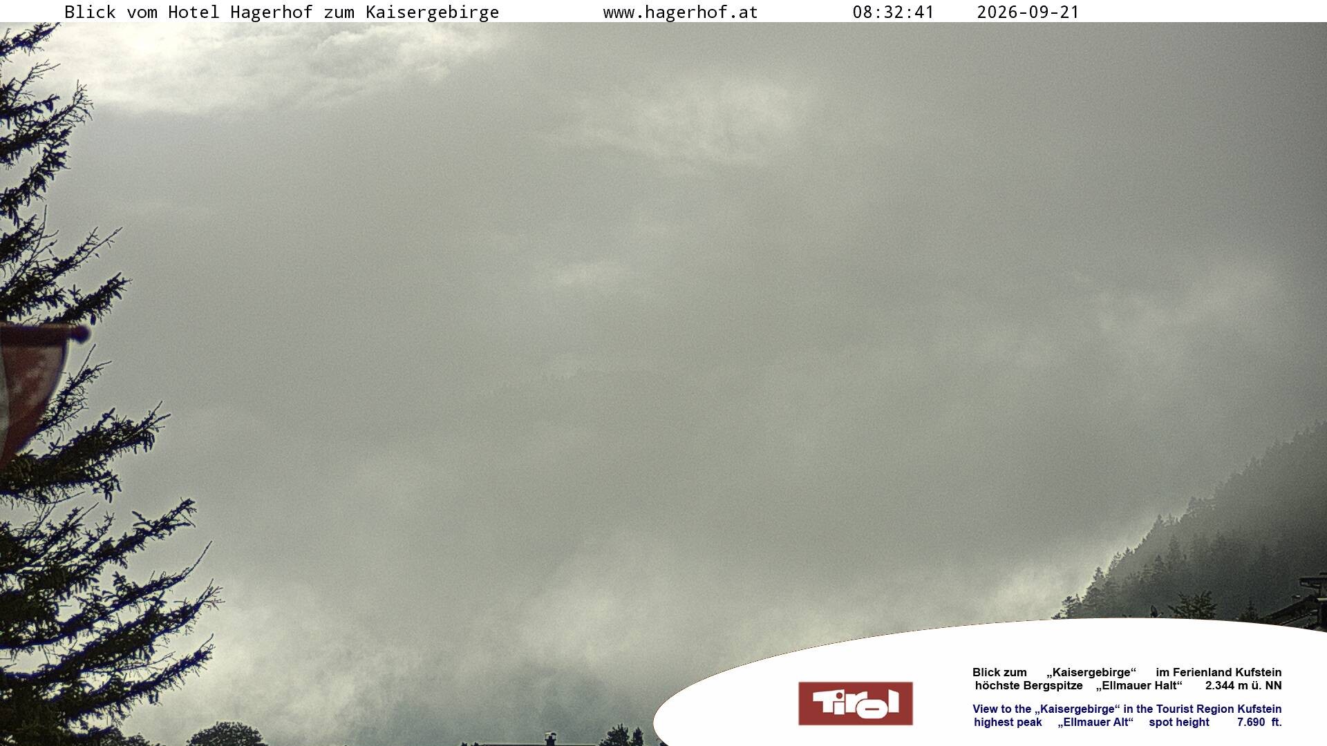 Archiv Foto Webcam Blick aufs Kaisergebirge