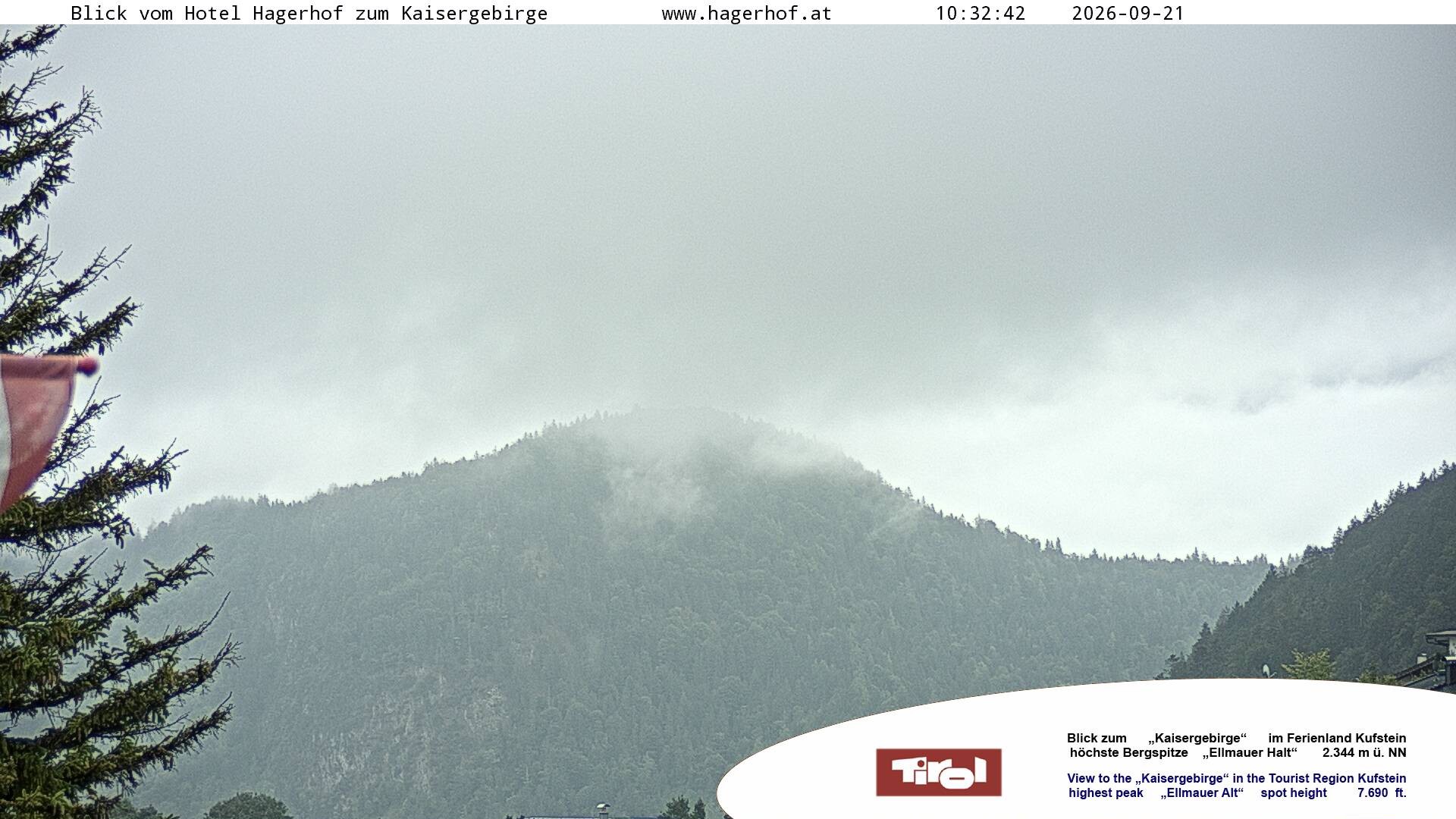 Archiv Foto Webcam Blick aufs Kaisergebirge