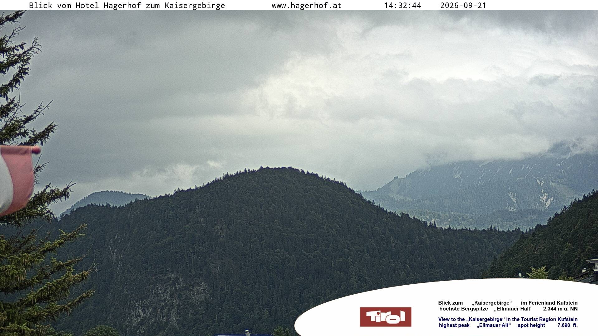 Archiv Foto Webcam Blick aufs Kaisergebirge