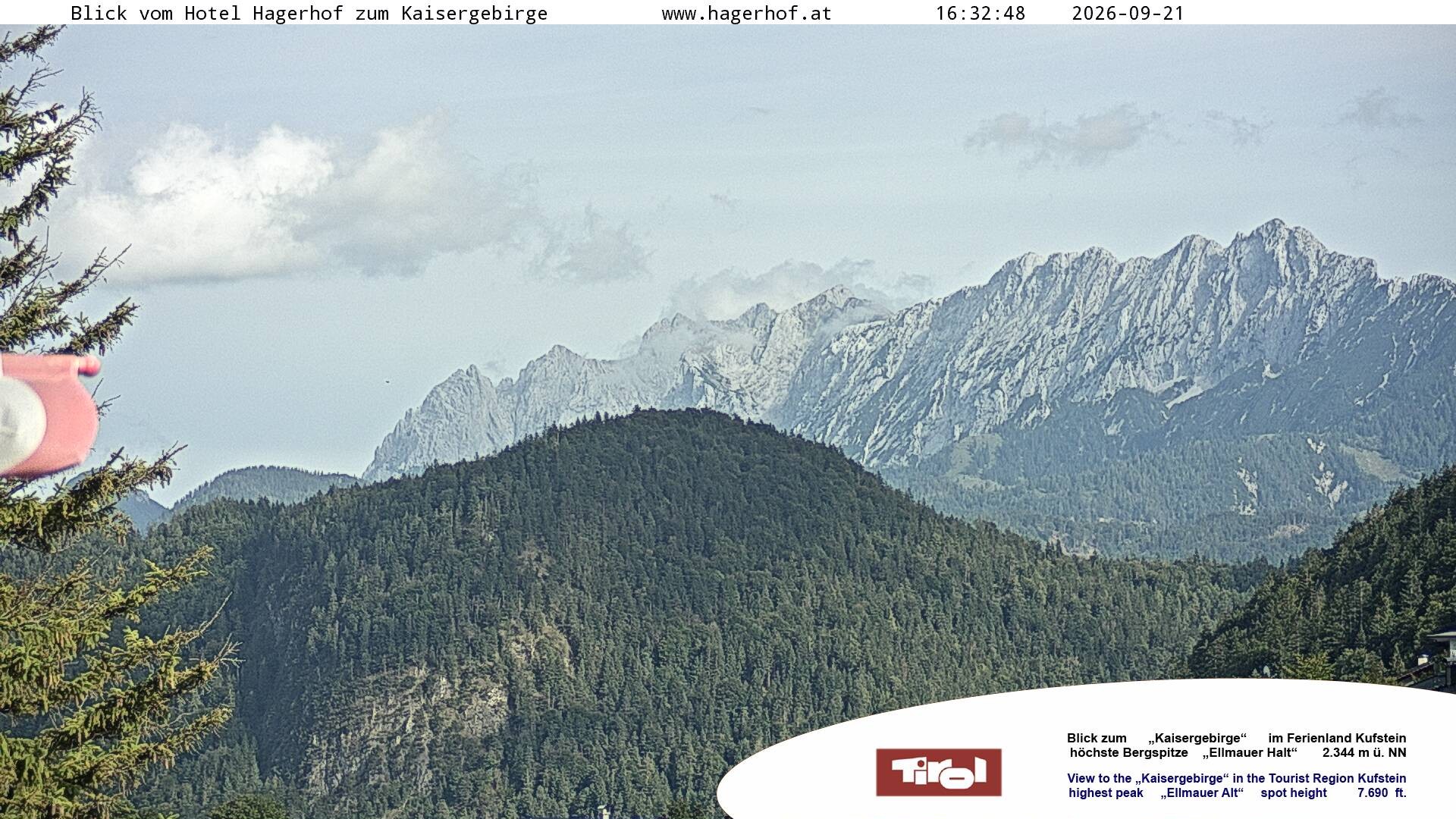 Archiv Foto Webcam Blick aufs Kaisergebirge