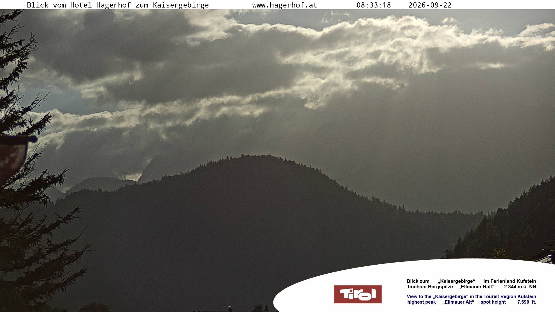 Archiv Foto Webcam Blick aufs Kaisergebirge