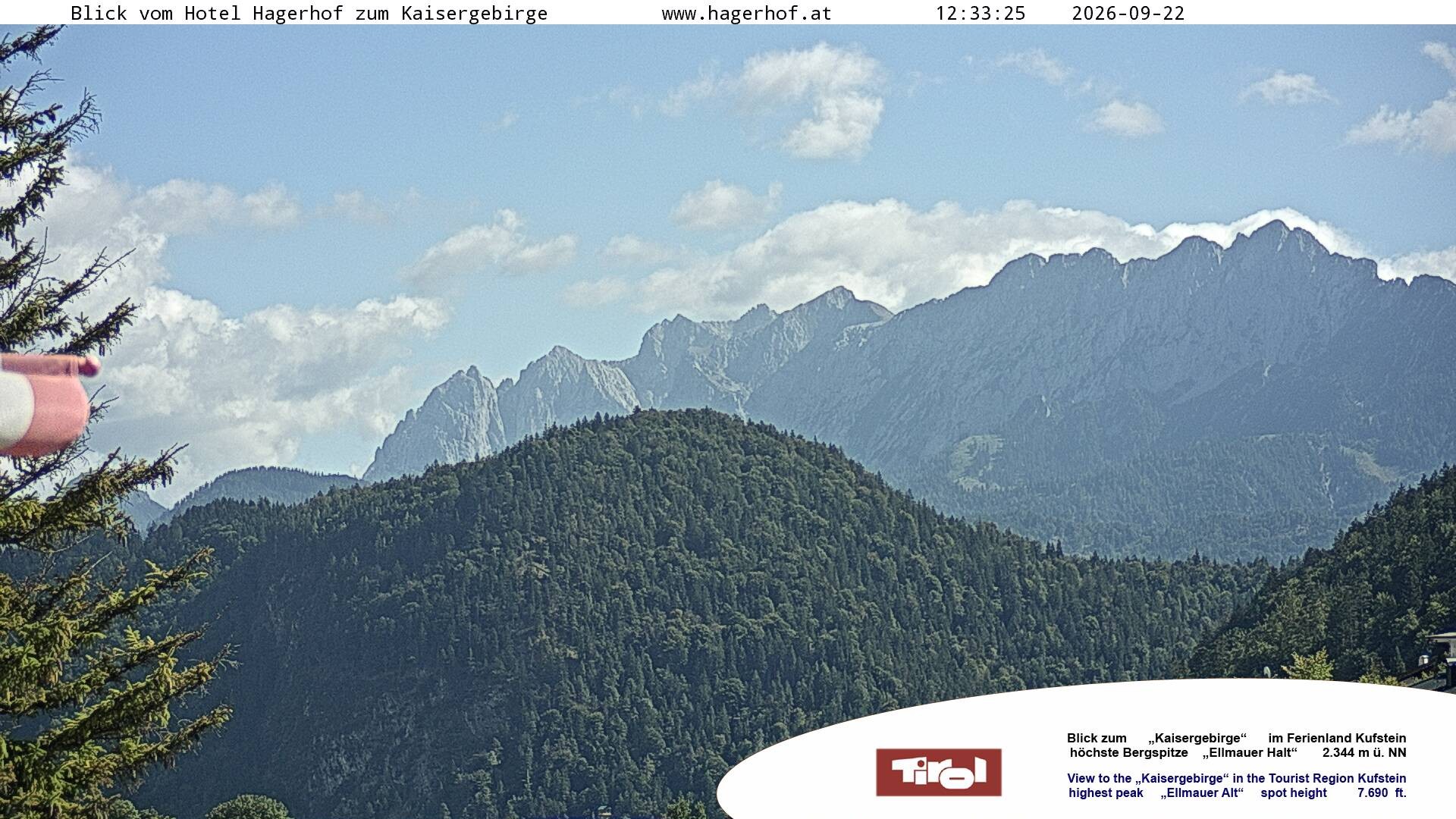 Archiv Foto Webcam Blick aufs Kaisergebirge