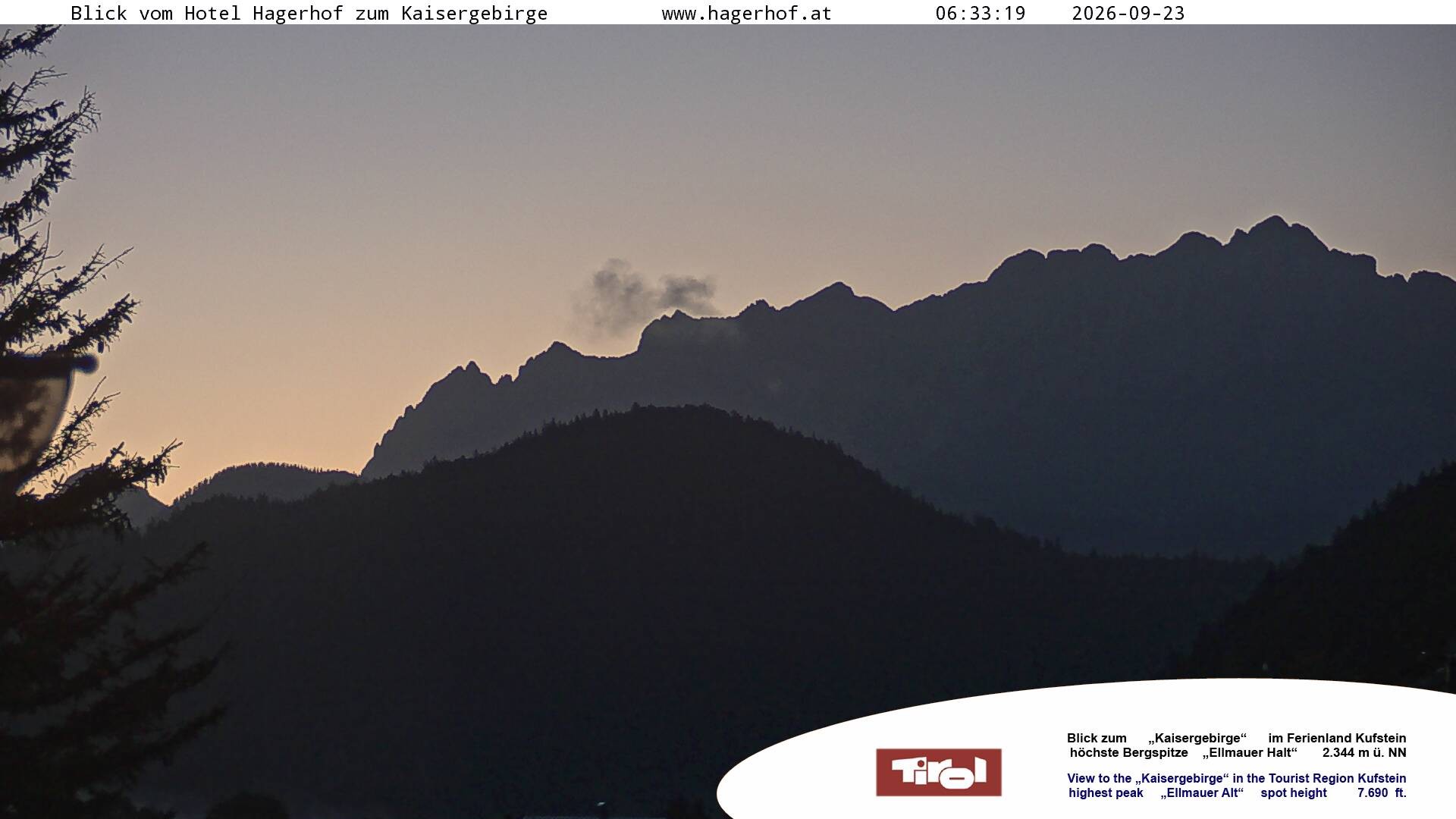 Archiv Foto Webcam Blick aufs Kaisergebirge