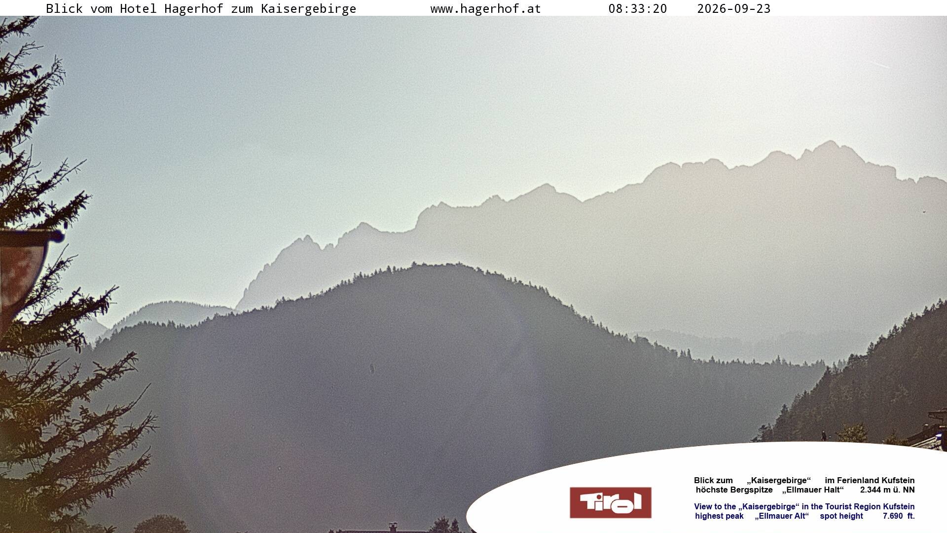 Archiv Foto Webcam Blick aufs Kaisergebirge
