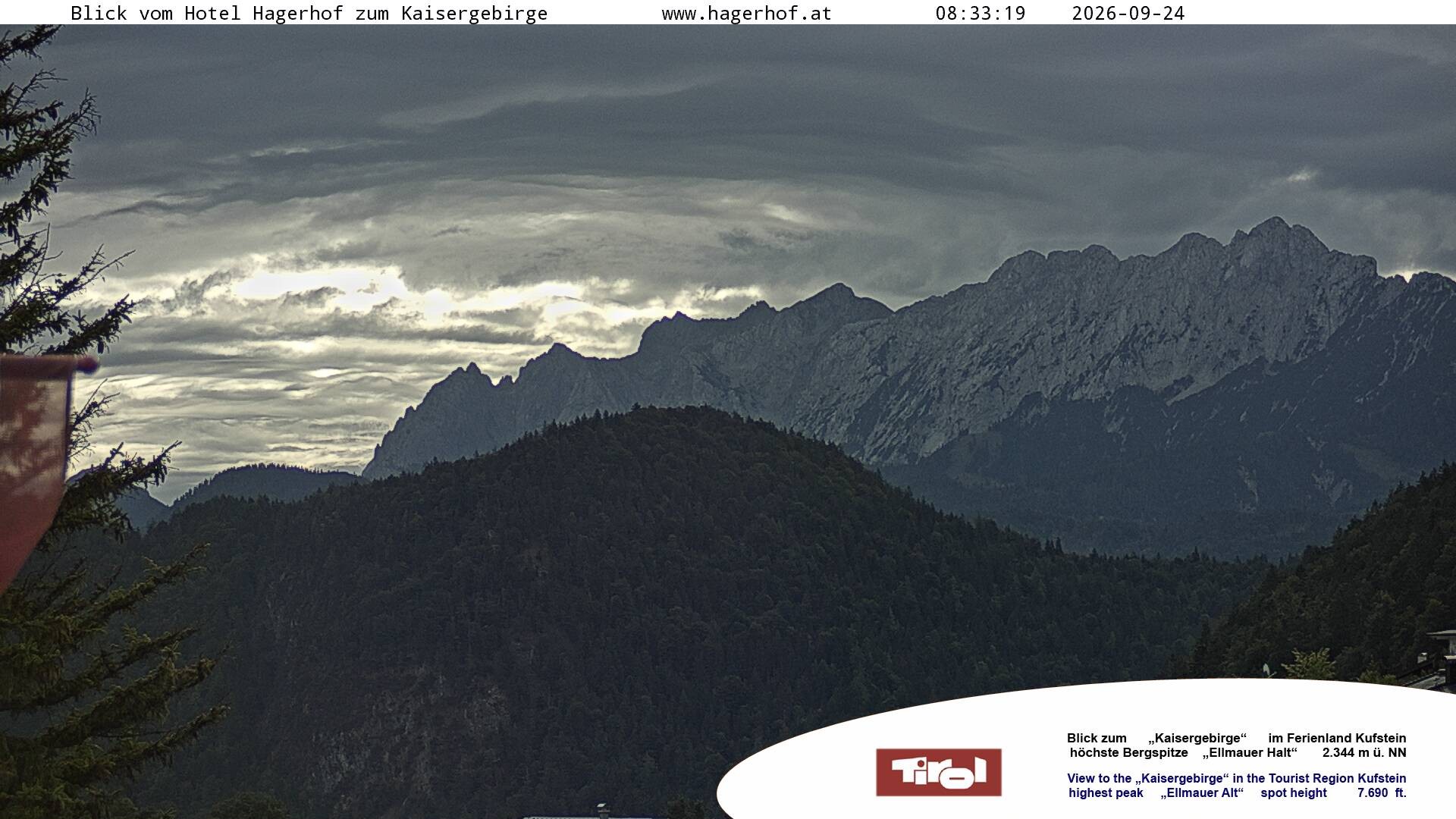 Archiv Foto Webcam Blick aufs Kaisergebirge