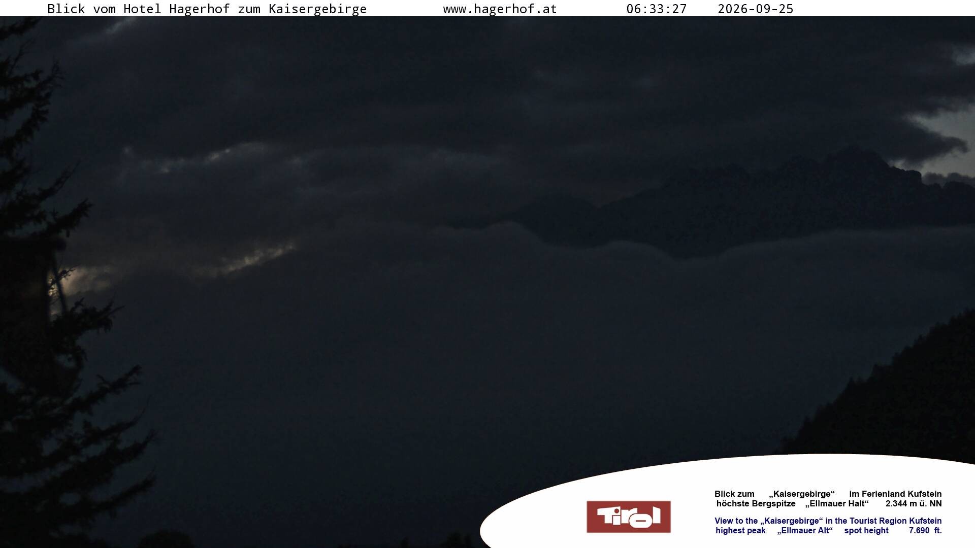 Archived image Webcam View to Kaisergebirge
