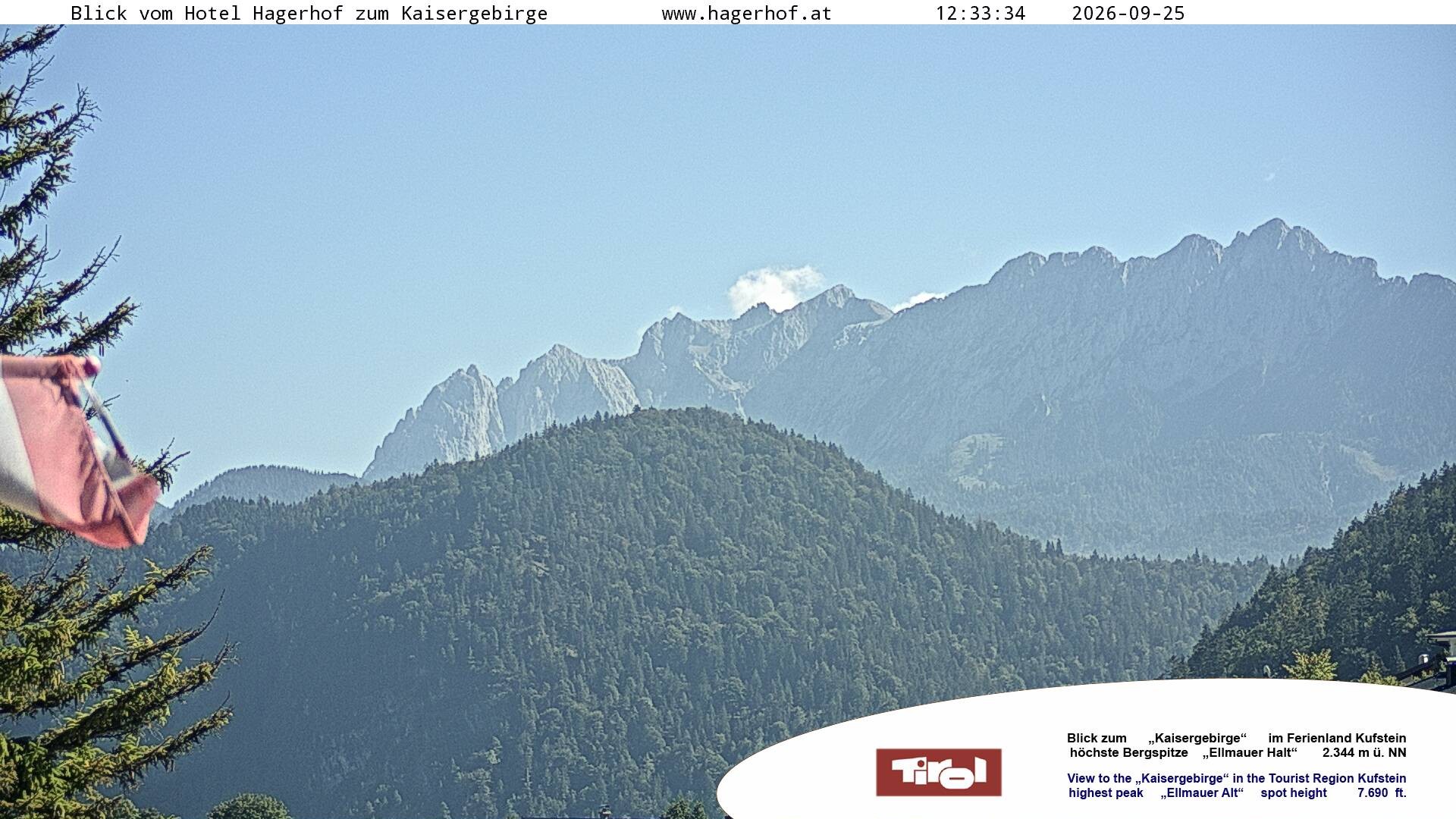 Archiv Foto Webcam Blick aufs Kaisergebirge