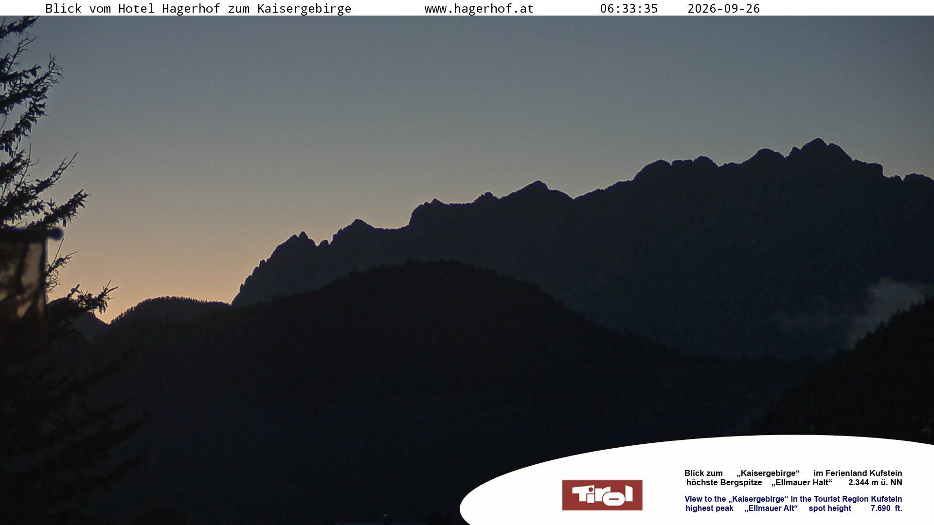 Archiv Foto Webcam Blick aufs Kaisergebirge